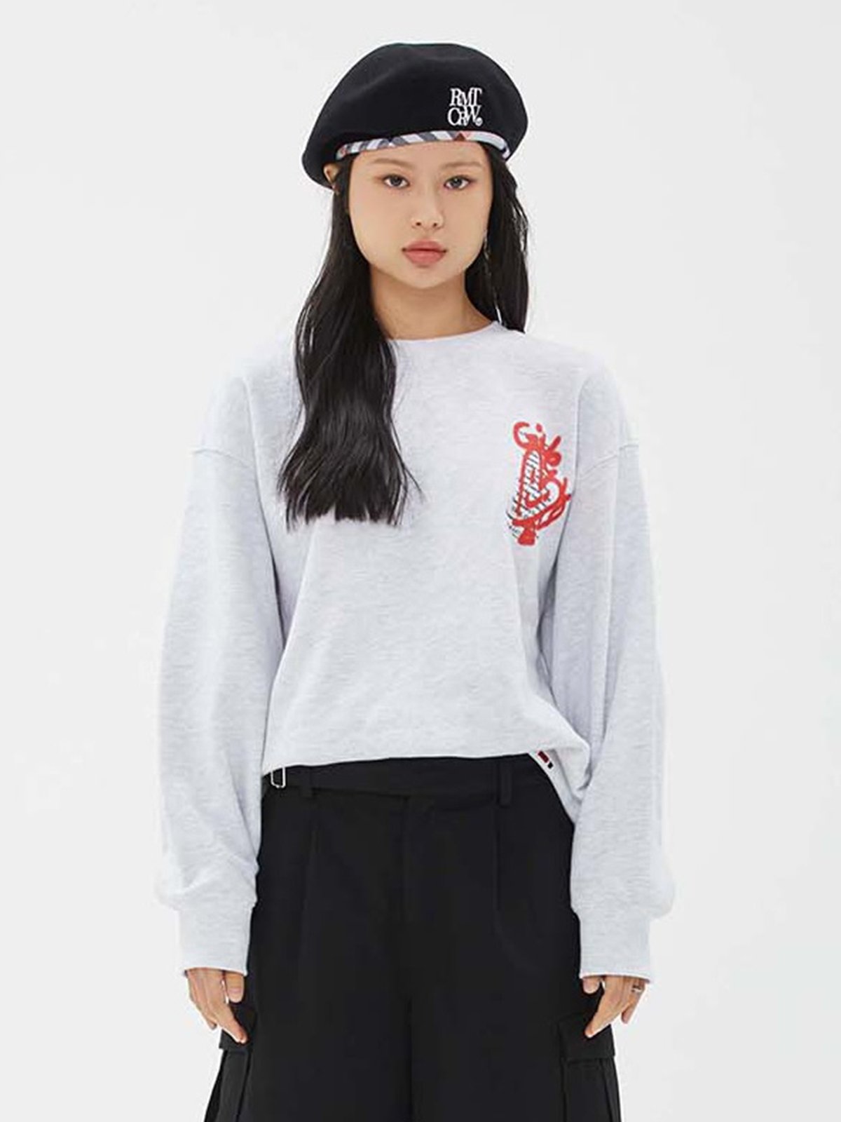 Romantic Crown X Give Love Sweat Shirt - Light Grey - Pomelo