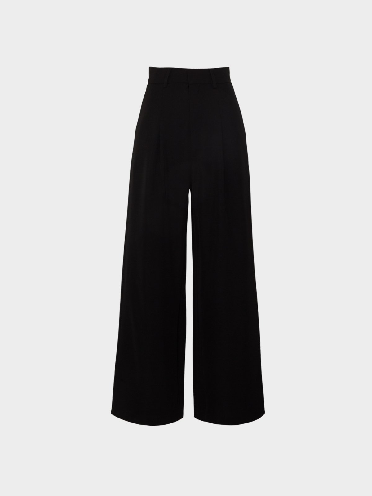 High Waist Wide Leg Pants - Black - Pomelo Fashion