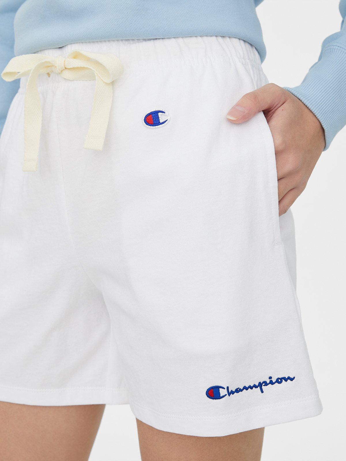 All white clearance champion shorts