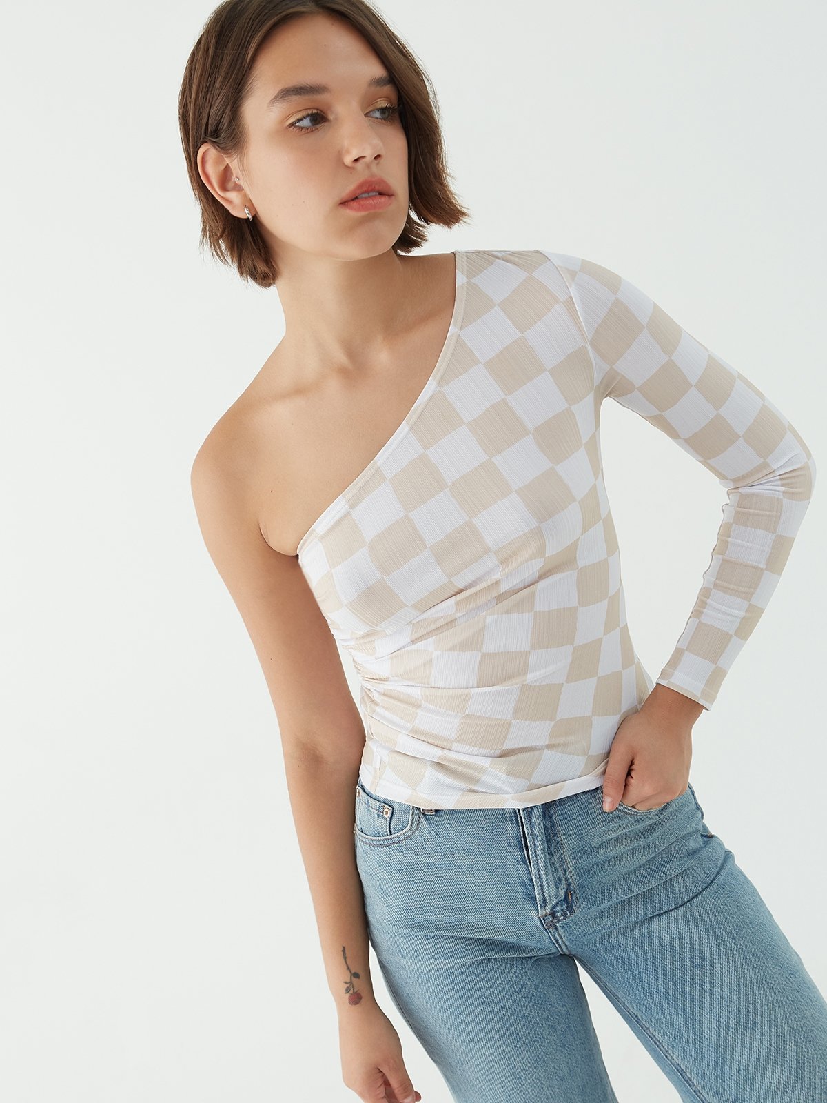 Pomelo one sales shoulder top