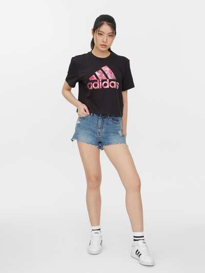 Adidas X Zoe Saldana Graphic T-shirt - Black - Pomelo Fashion