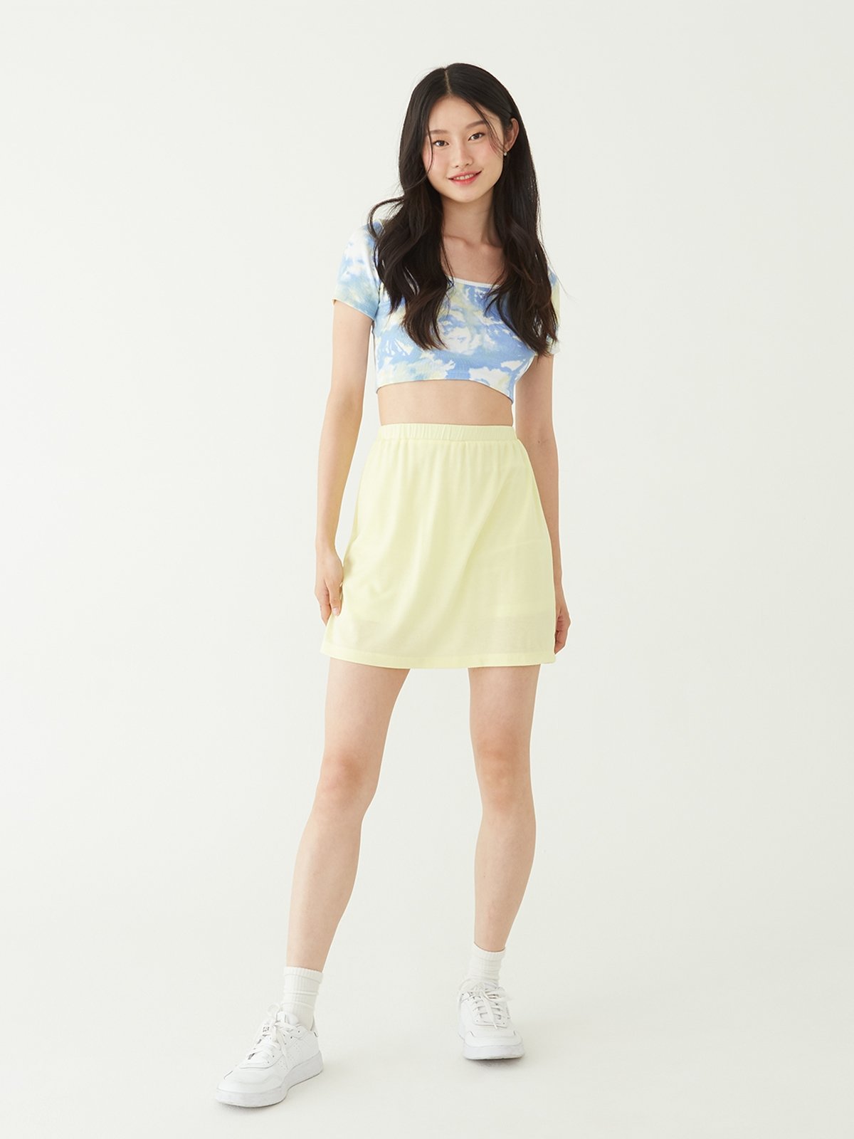 Elastic high discount waist skirt