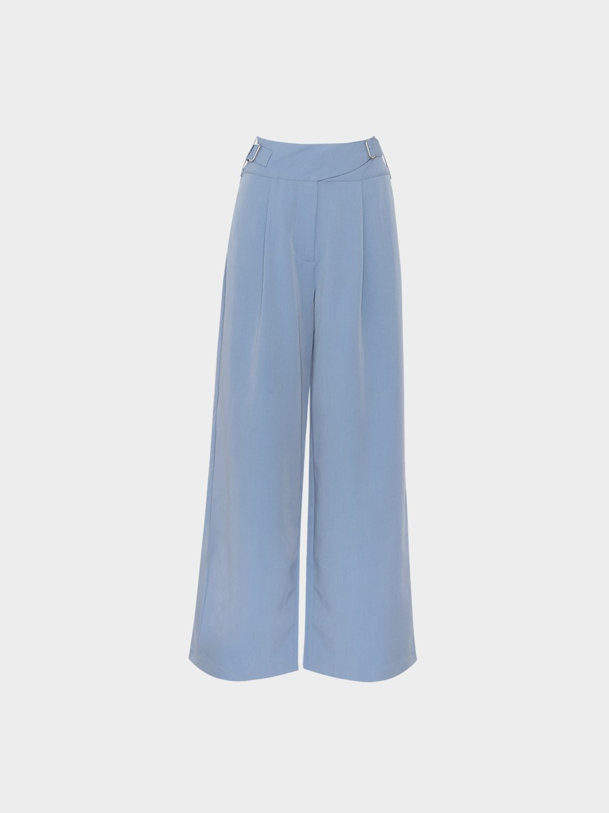 High Waist Flare Pants - Blue - Pomelo Fashion