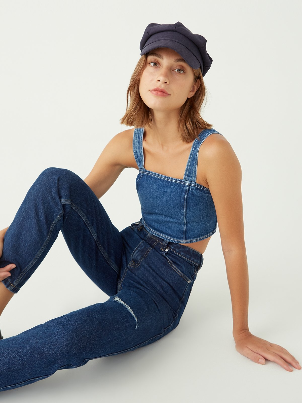 Denim cami new arrivals overalls