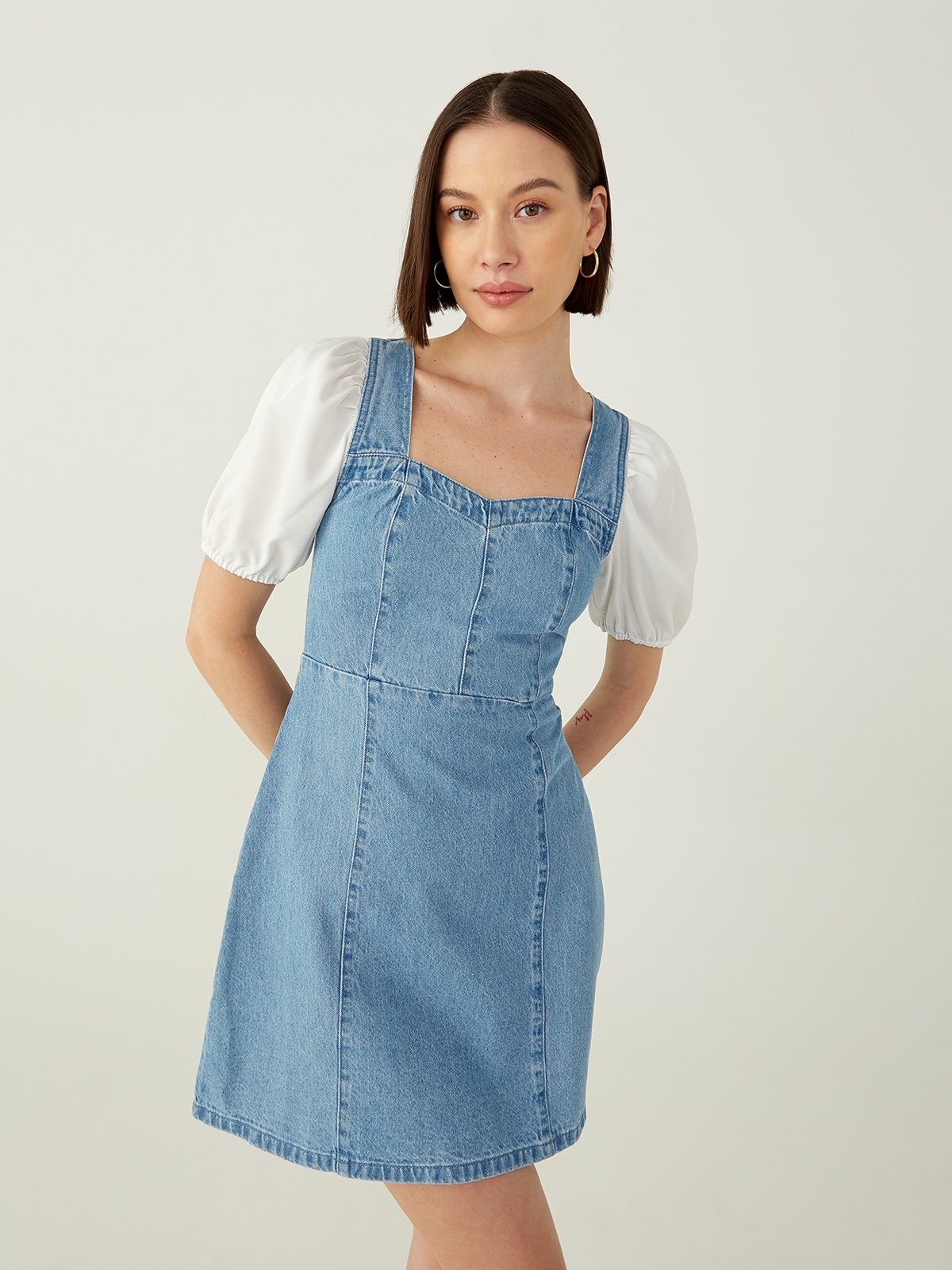 Jean dress urban outfitters top