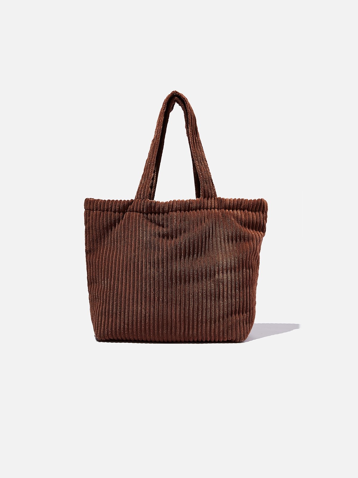 Textured Tote - Brown - Pomelo Fashion