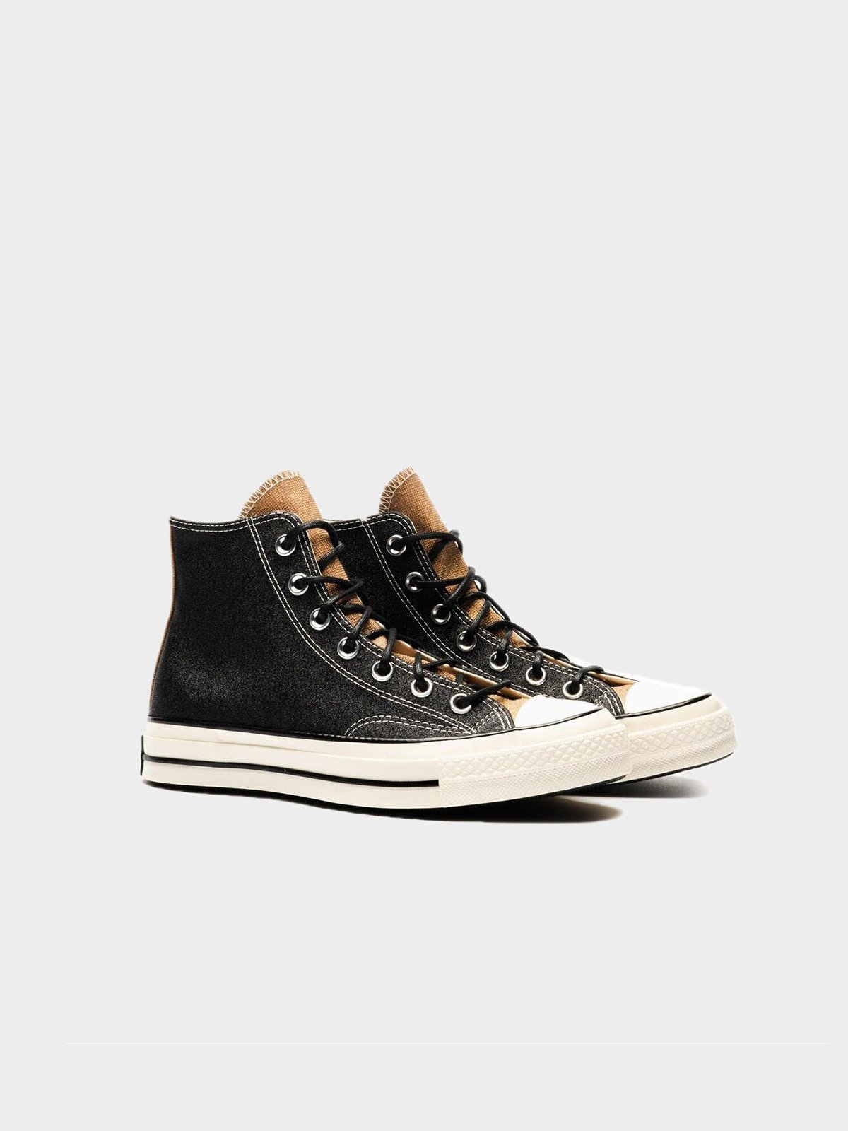 Converse Hi Chuck 70 Sneakers - Black/Gold/Egret - Pomelo Fashion
