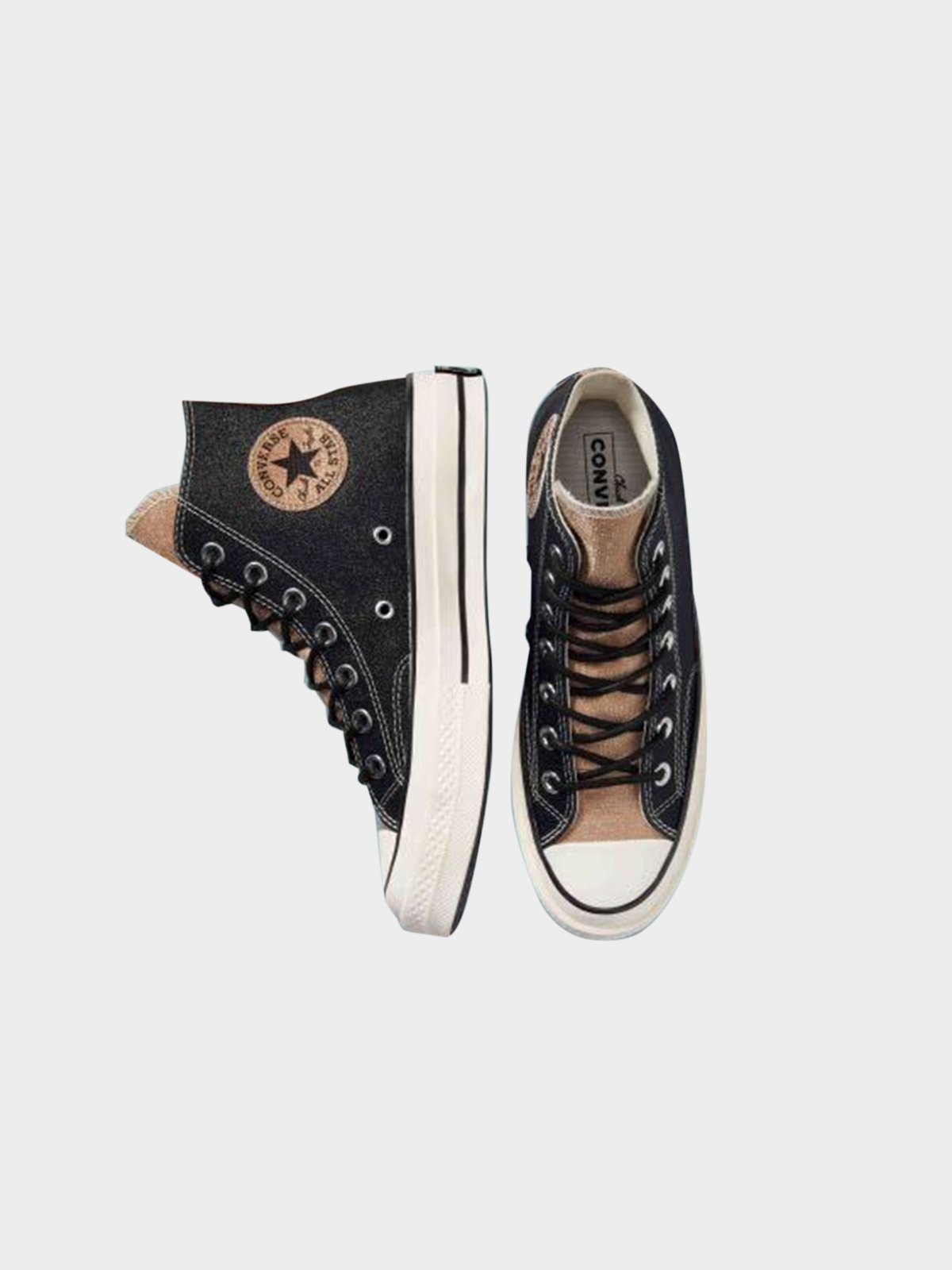 White leather converse with gold zip cheap