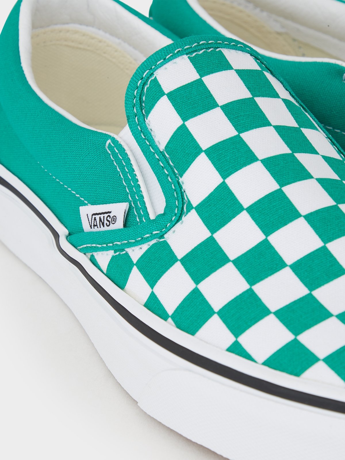 Green vans slip on womens sales