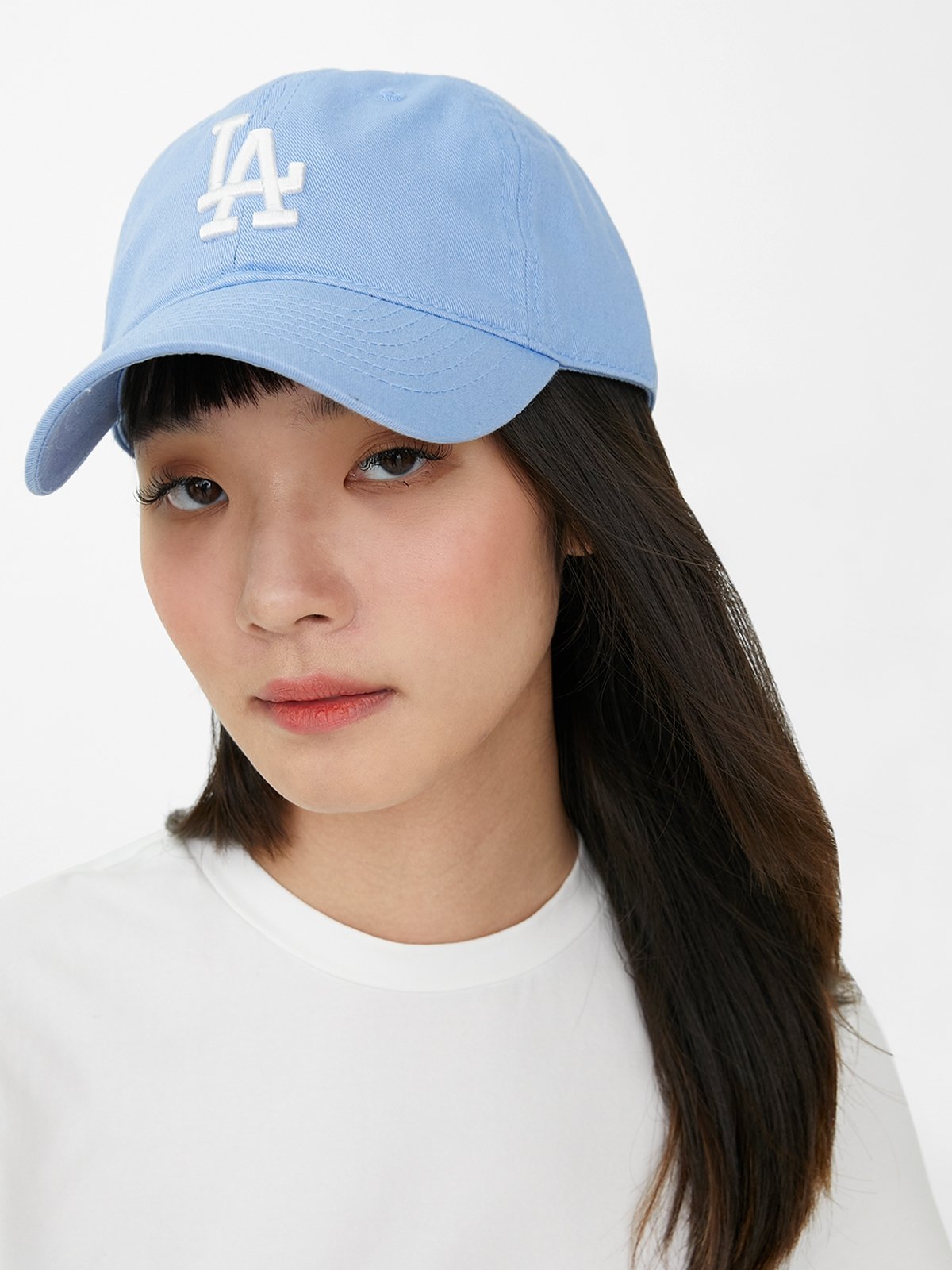 Los Angeles Dodgers N Cover Fit Slider Cap Sky Blue Pomelo Fashion