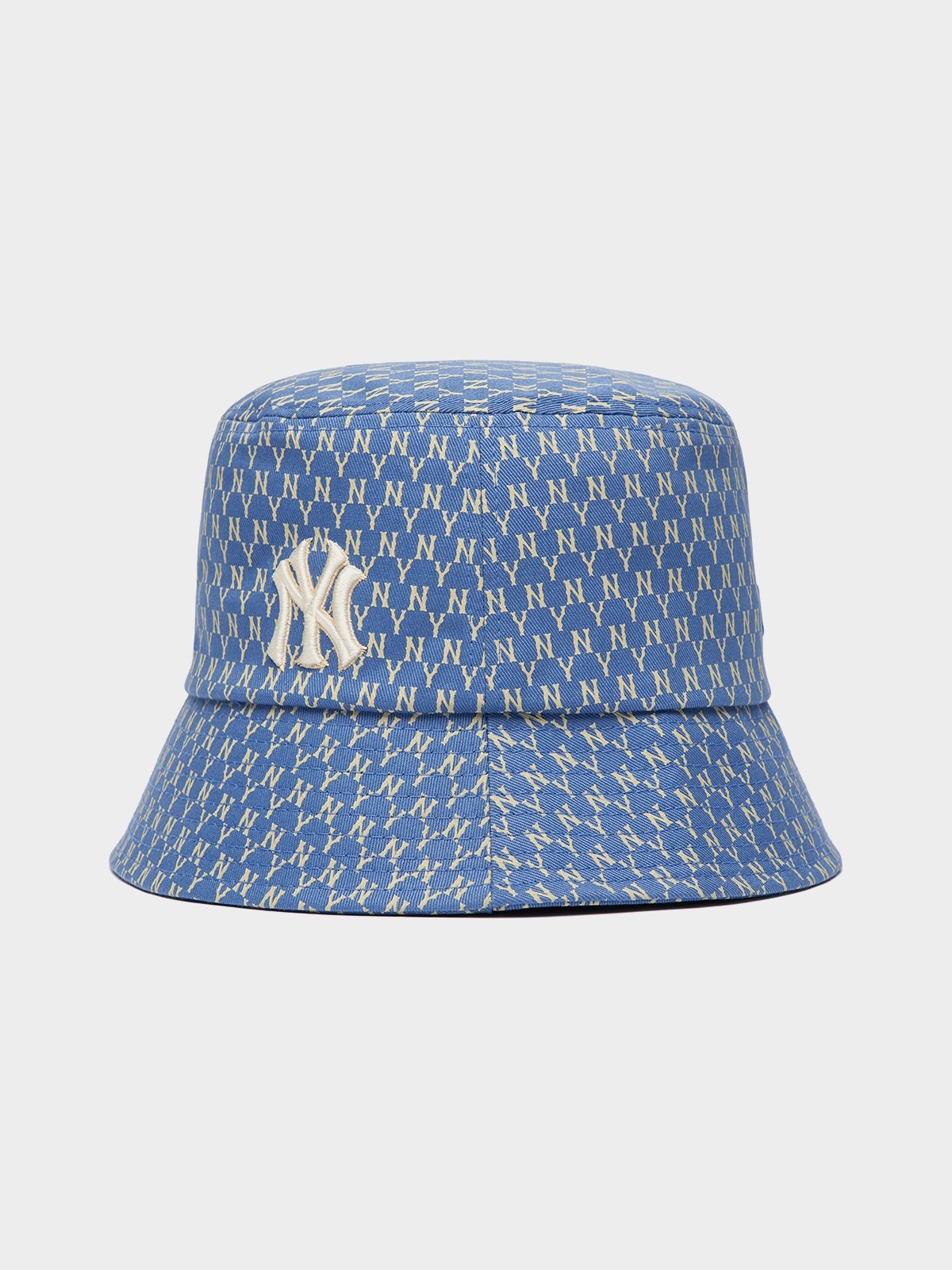 【MLB】Monogram Blue Jacquard Bucket Hat New York Yankees New York Yankees Monogram Bucket Hat - Dark Blue - Pomelo