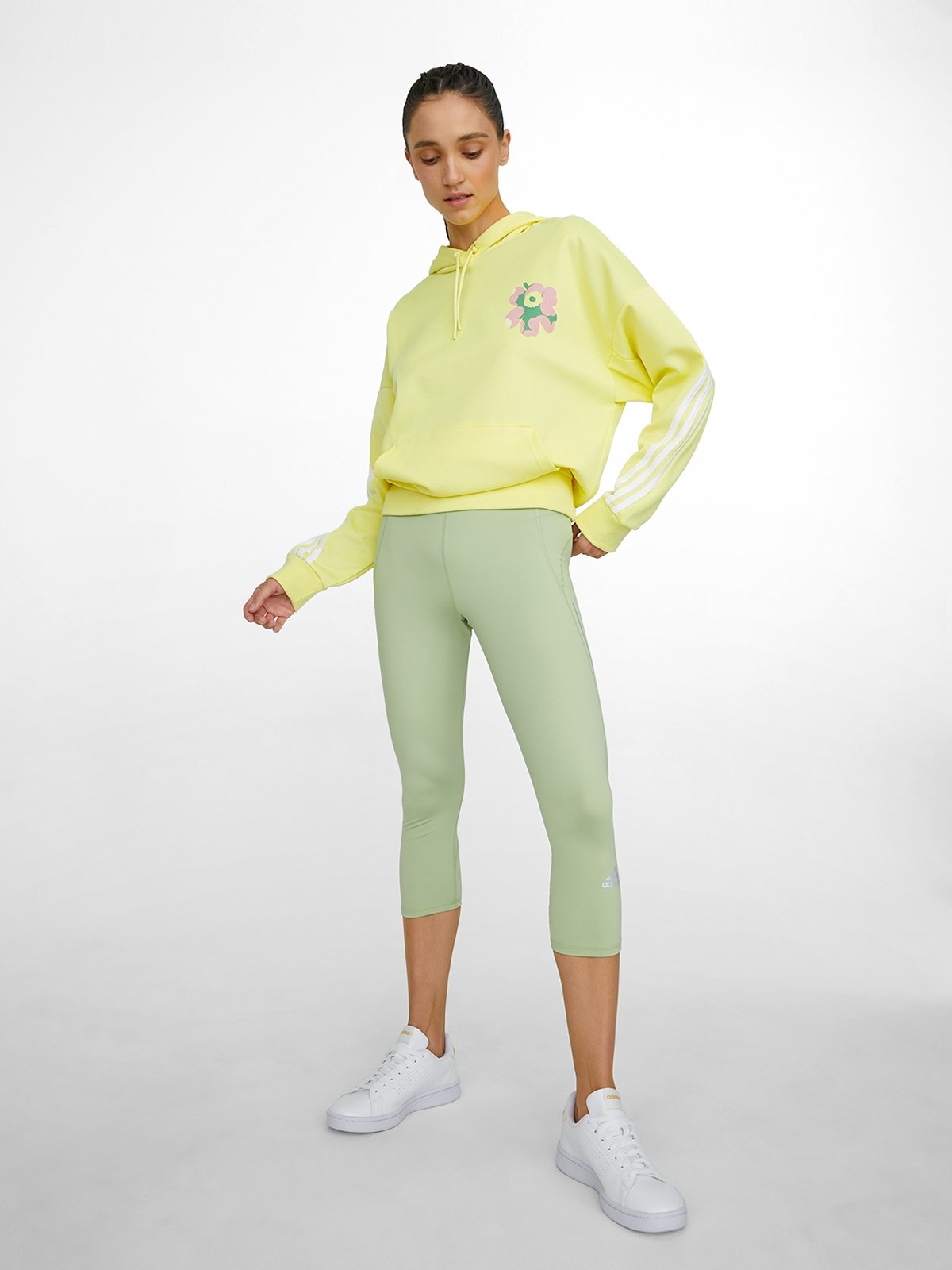Yellow discount running capris