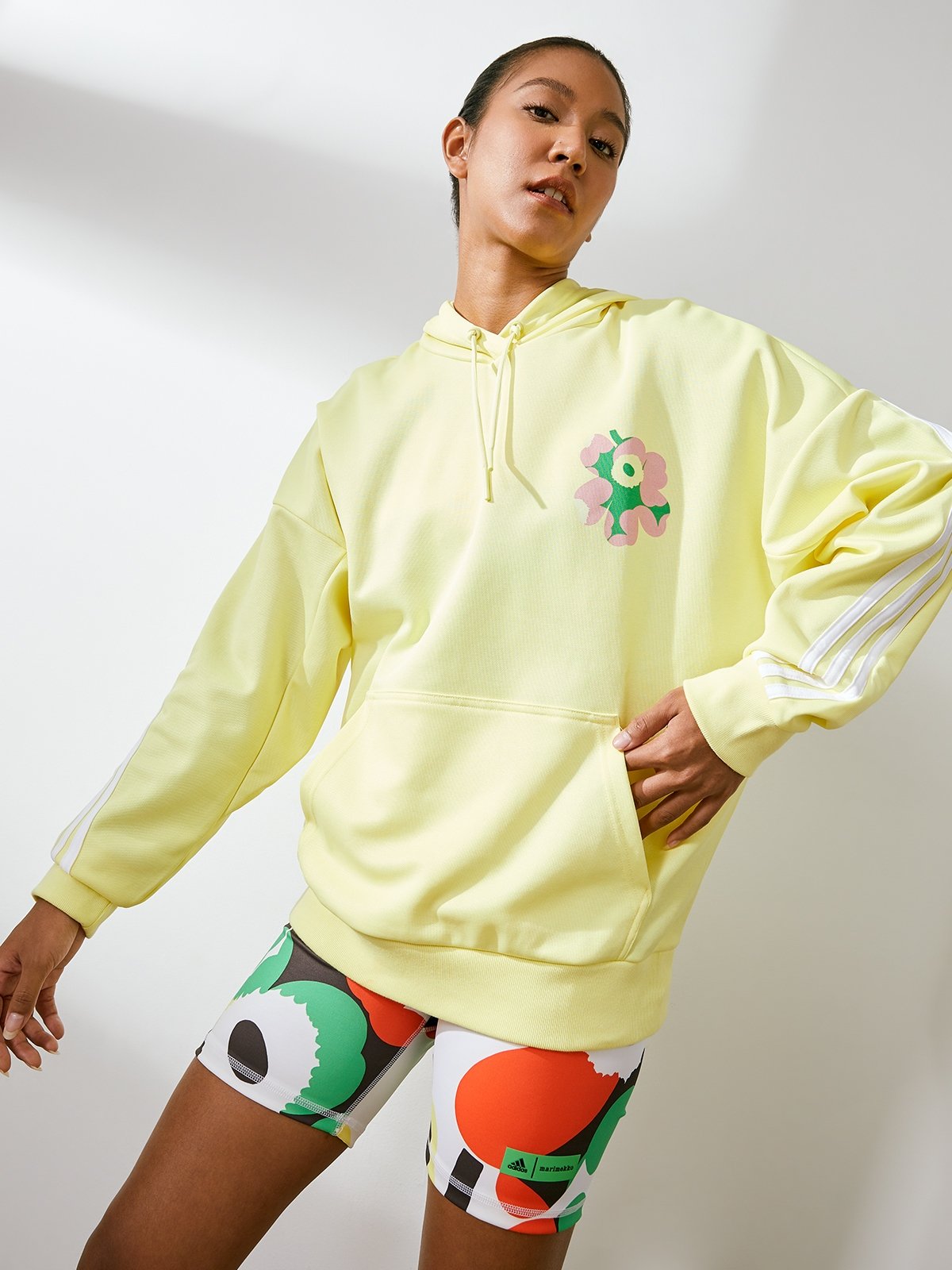adidas x Marimekko Hoodie Pearl Citrine Pomelo Fashion