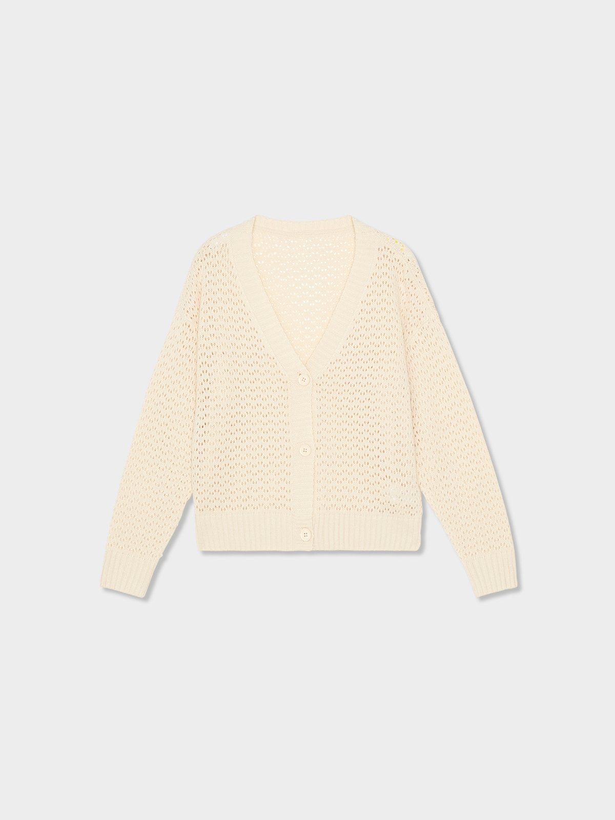 Crochet Long Sleeve Cardigan White Pomelo Fashion