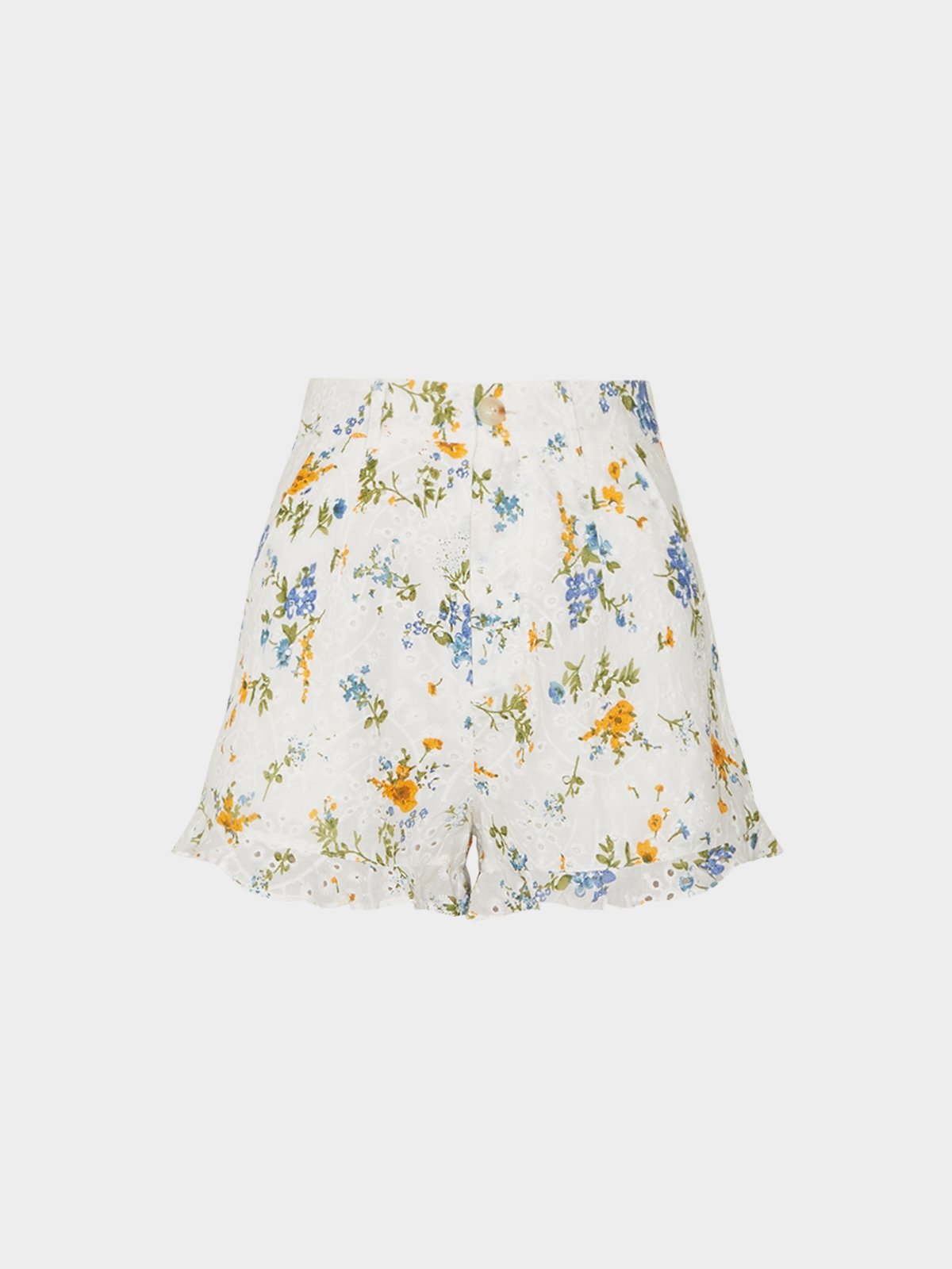 White and yellow shorts online