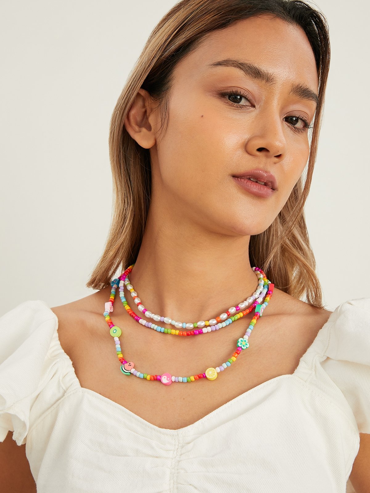 Colored necklaces deals