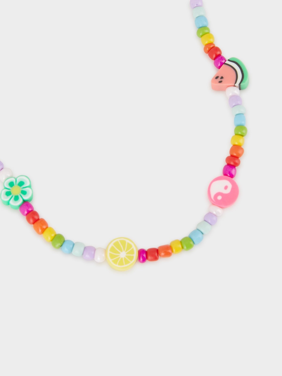 Rainbow bead necklace hotsell