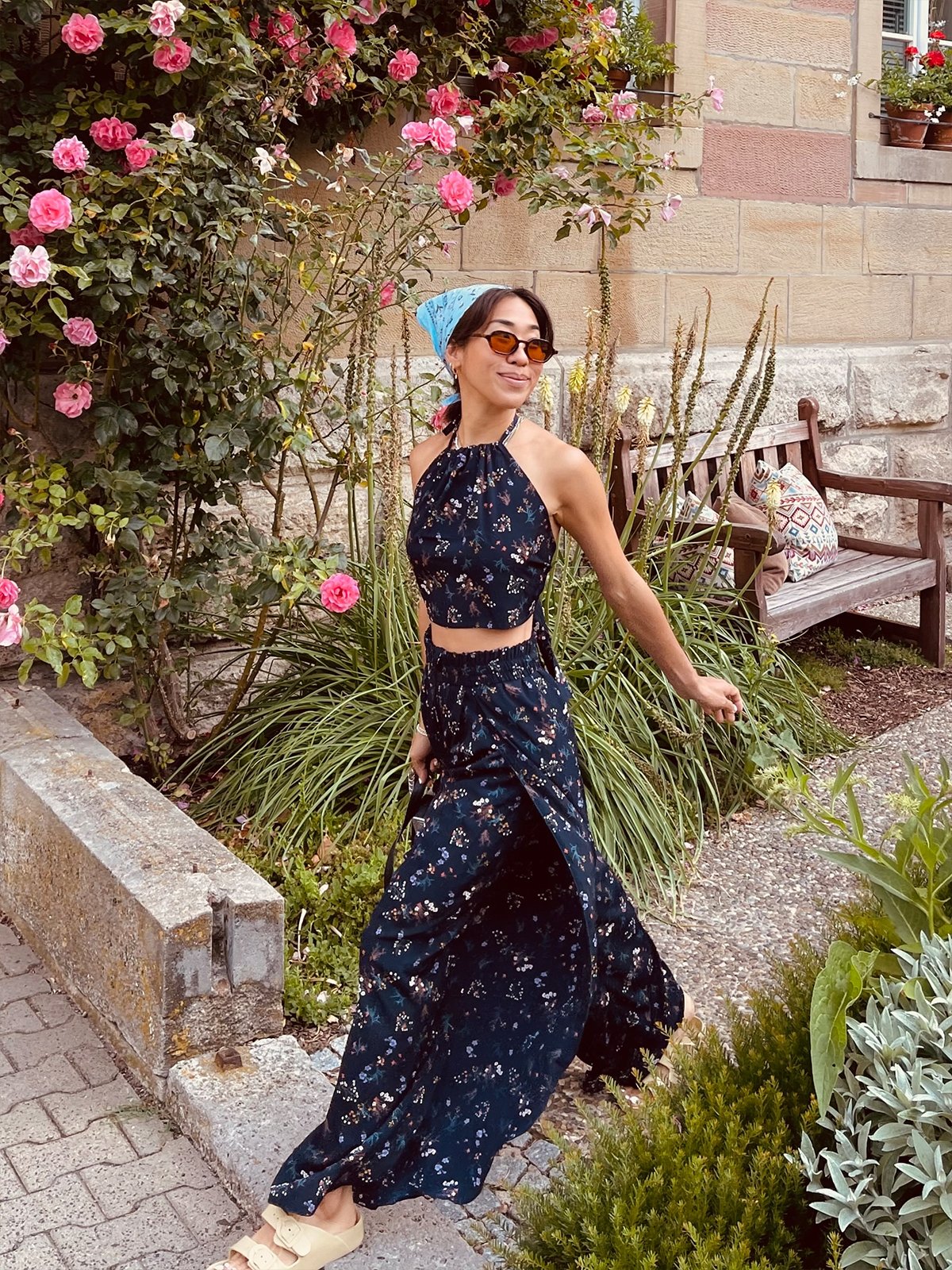 Halter Top Midnight Floral Pomelo Fashion