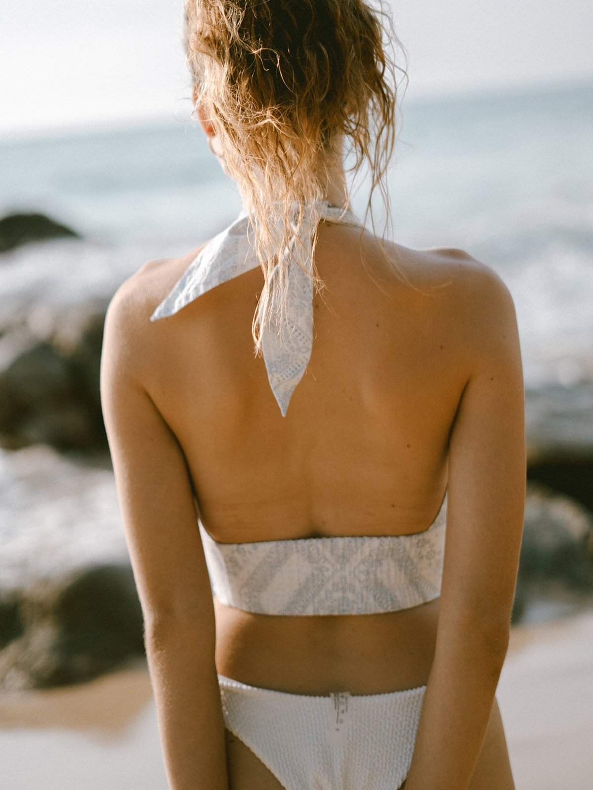 Manta Ray Crop Top Sky Pomelo Fashion