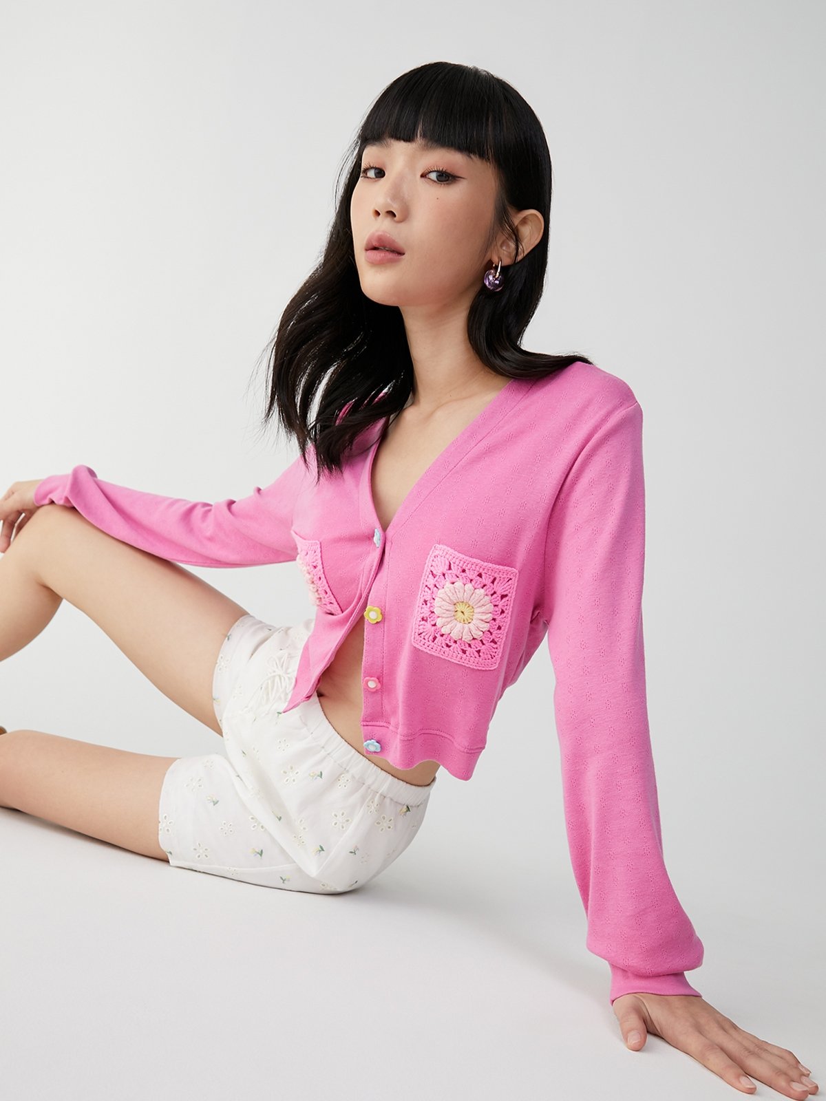 Fuchsia cardigan sale