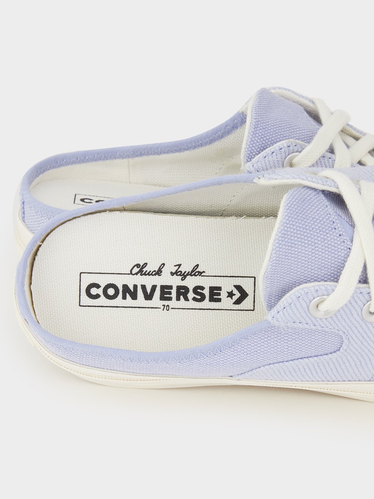 Converse grey coral canvas ox trainers top