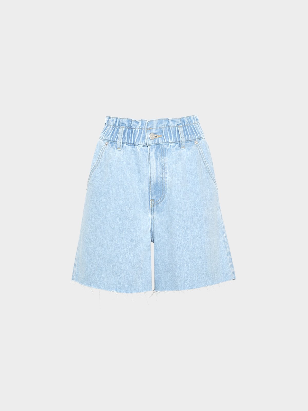 White and blue denim sale shorts