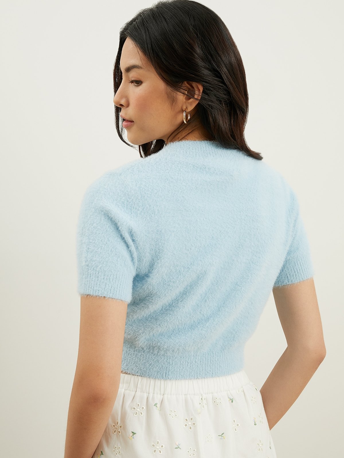 Light blue hotsell short sleeve cardigan