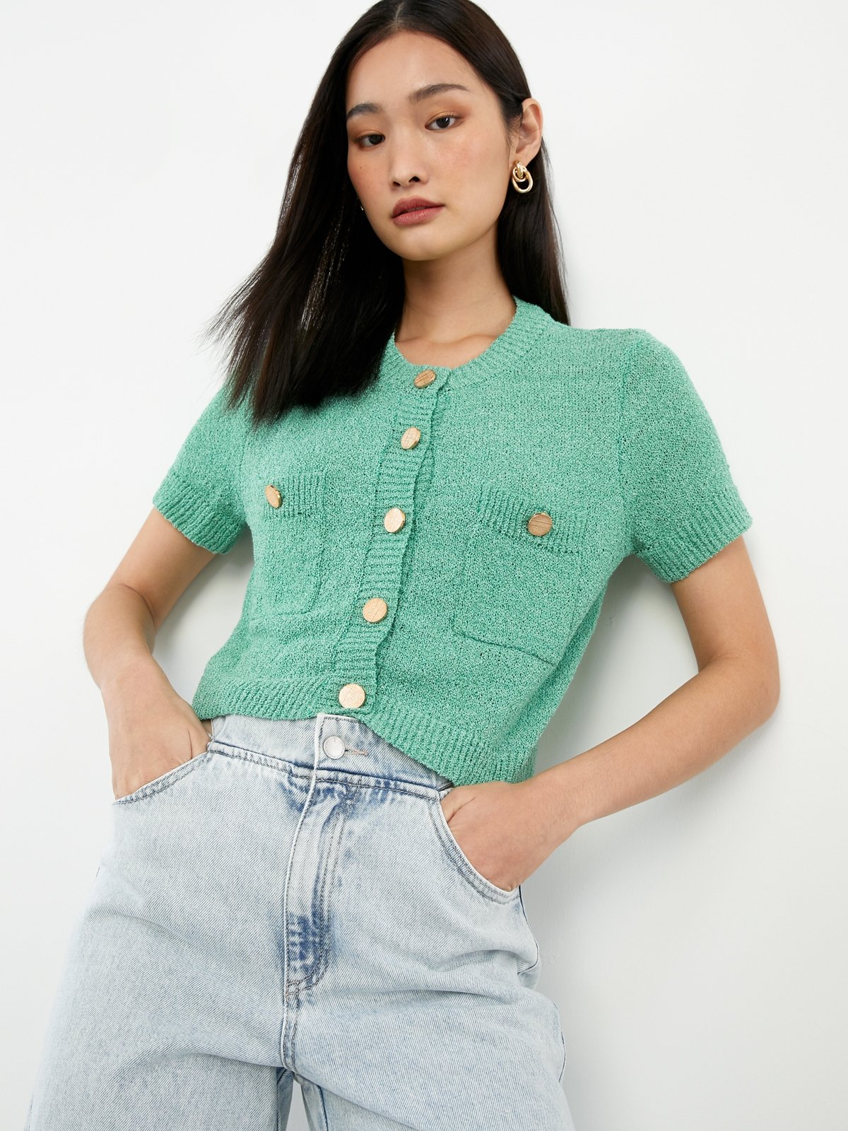 Buy short top sleeve cardigan