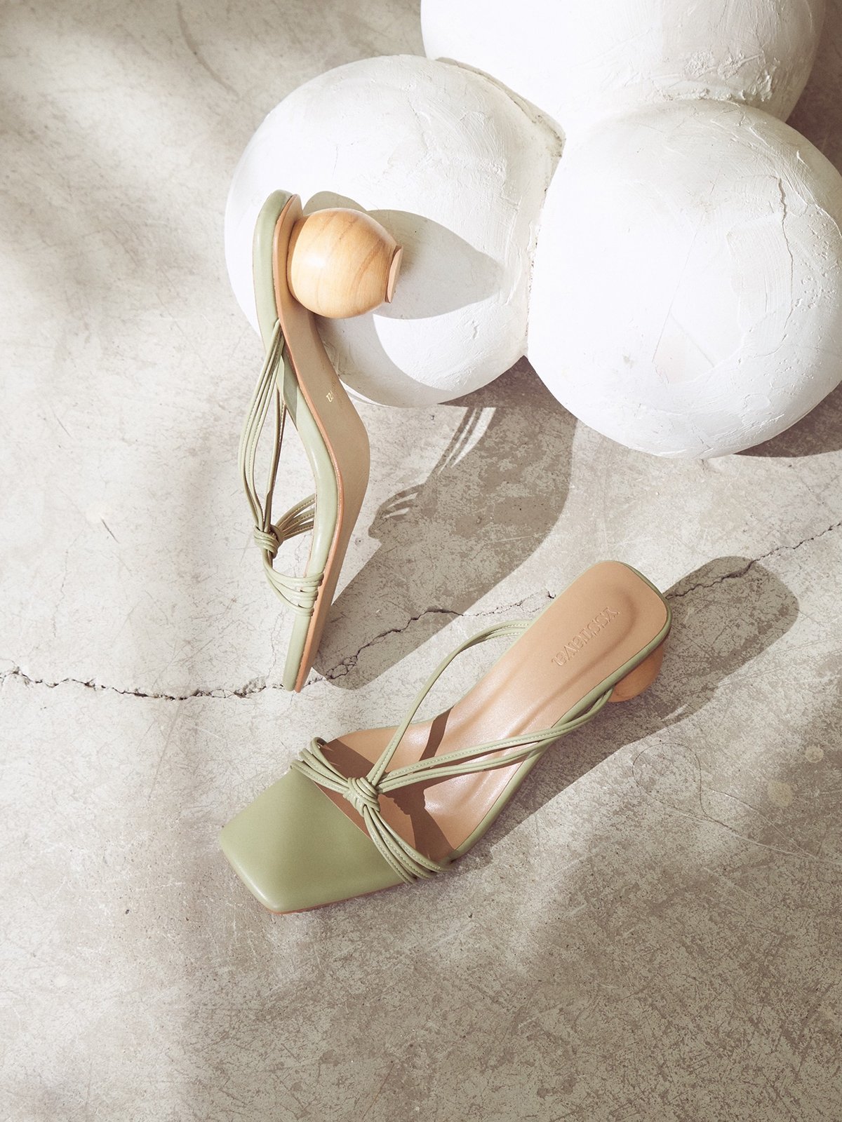Olive high heels clearance