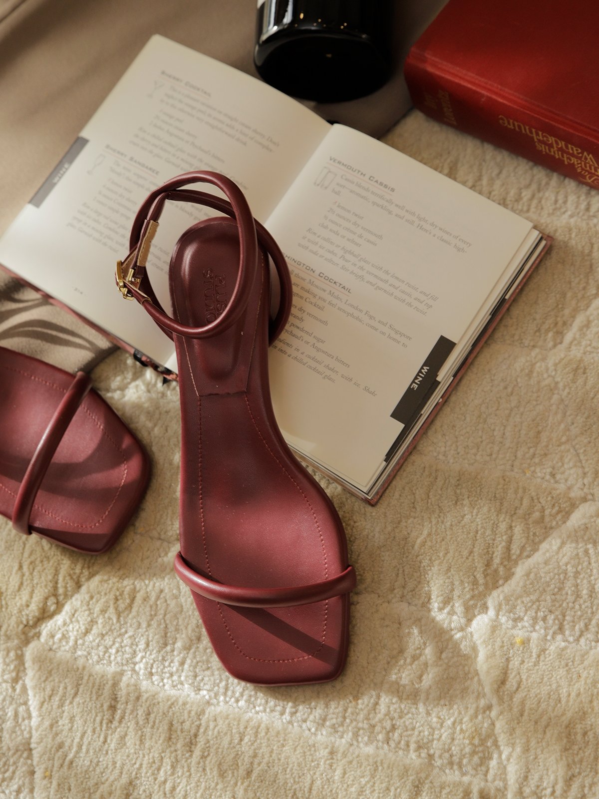 Red wine sandals sale