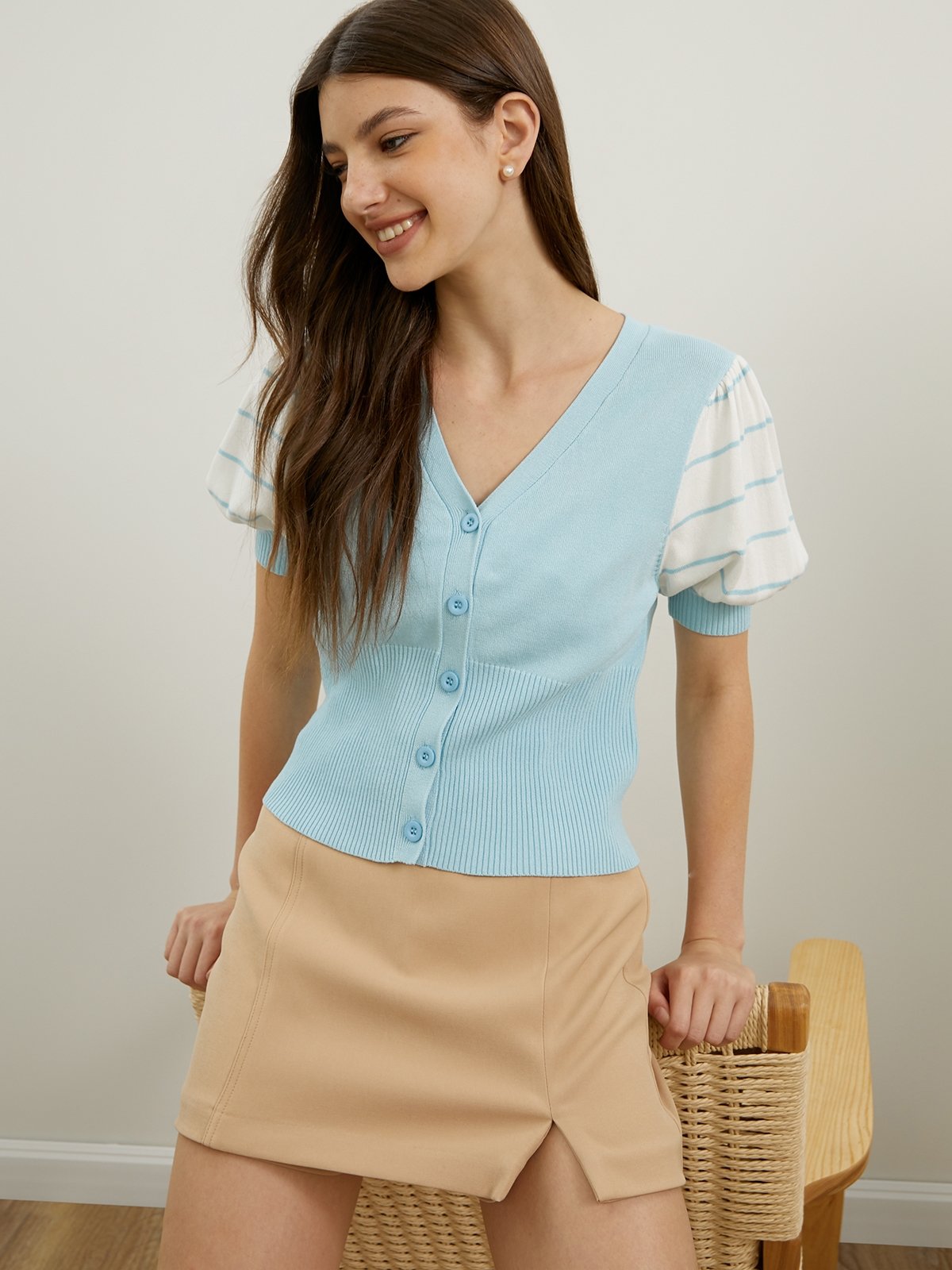 Buy short top sleeve cardigan