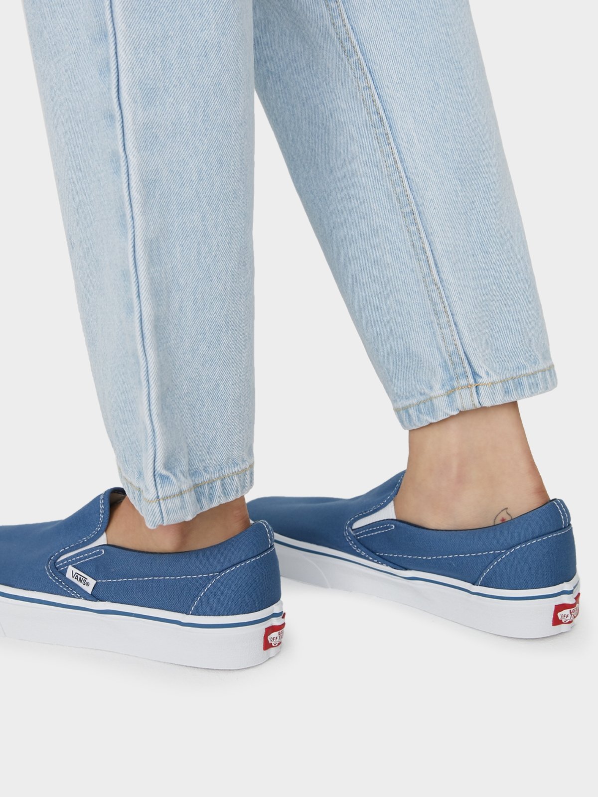Navy slip on vans discount
