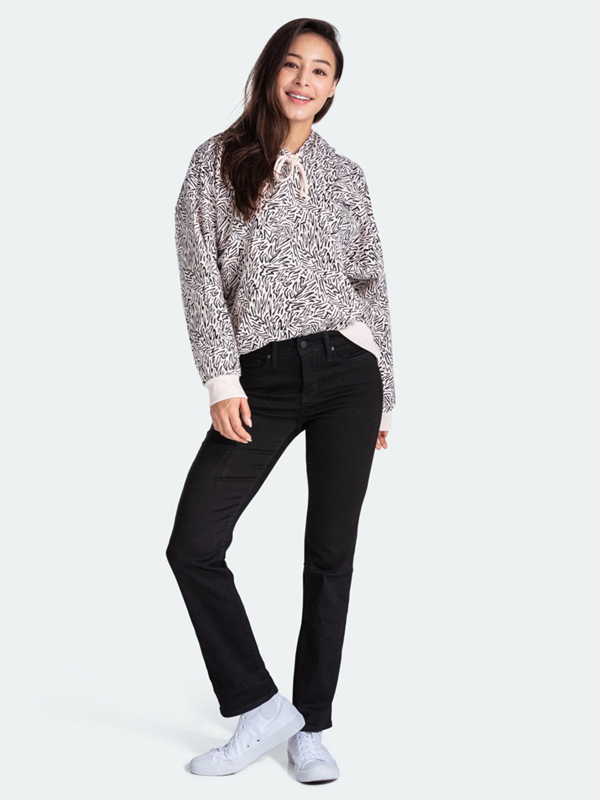 Levi's® Women's 314 Shaping Straight Jeans - Black Peony - Pomelo Fashion