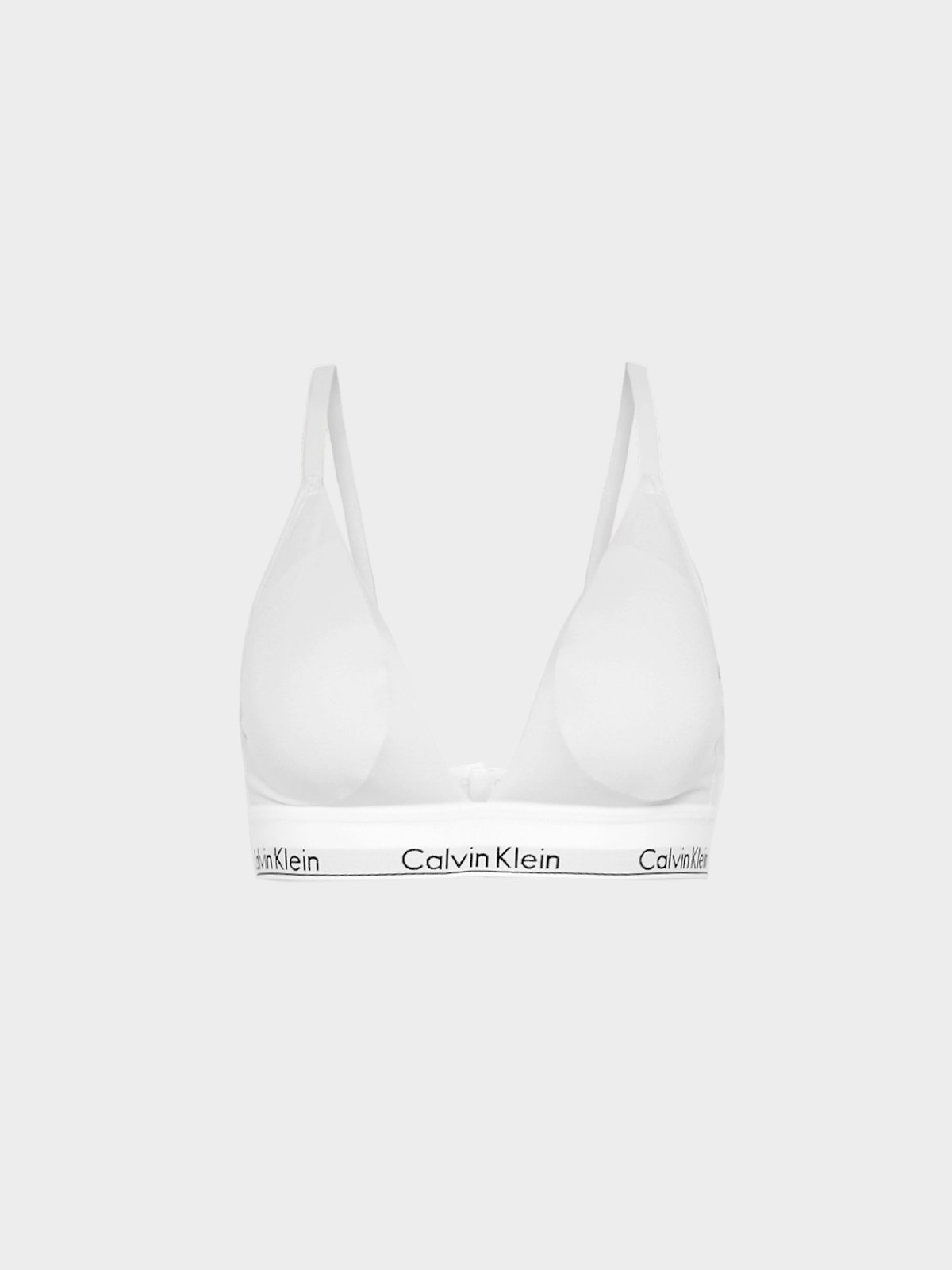 Modern Cotton Lightly Lined Triangle Bralette - White - Pomelo Fashion