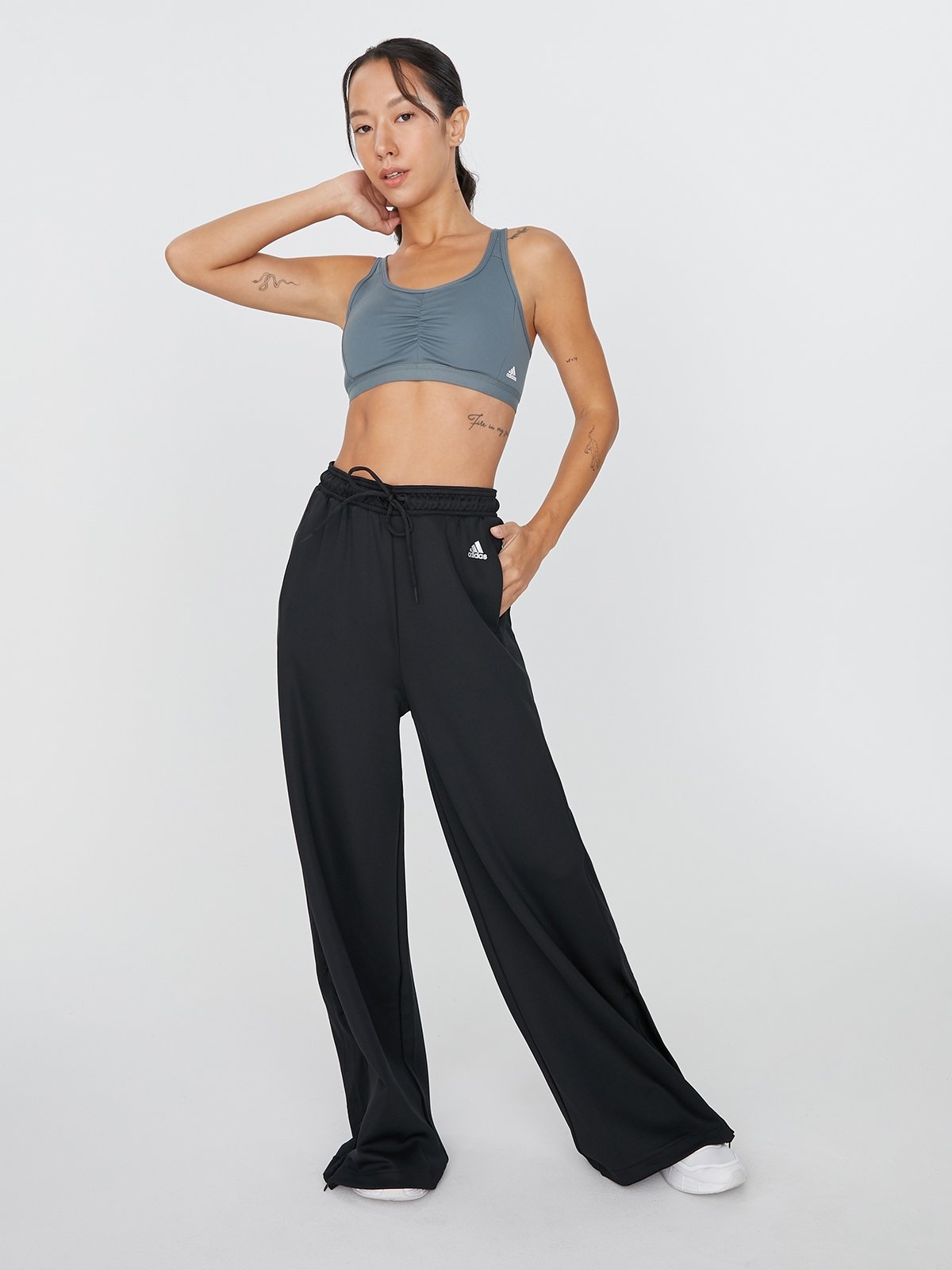 Adidas x Zoe Saldana Tracksuit Bottoms - Black - Pomelo Fashion