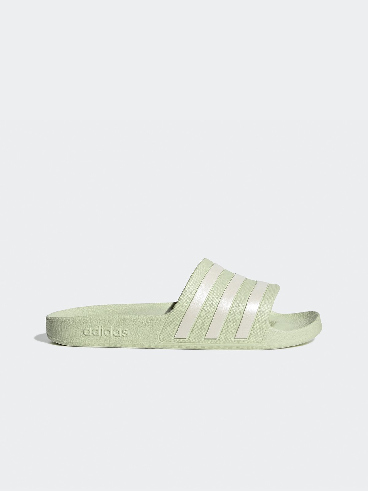 Adilette Aqua Slides Linen Green Zero Metalic Linen Green