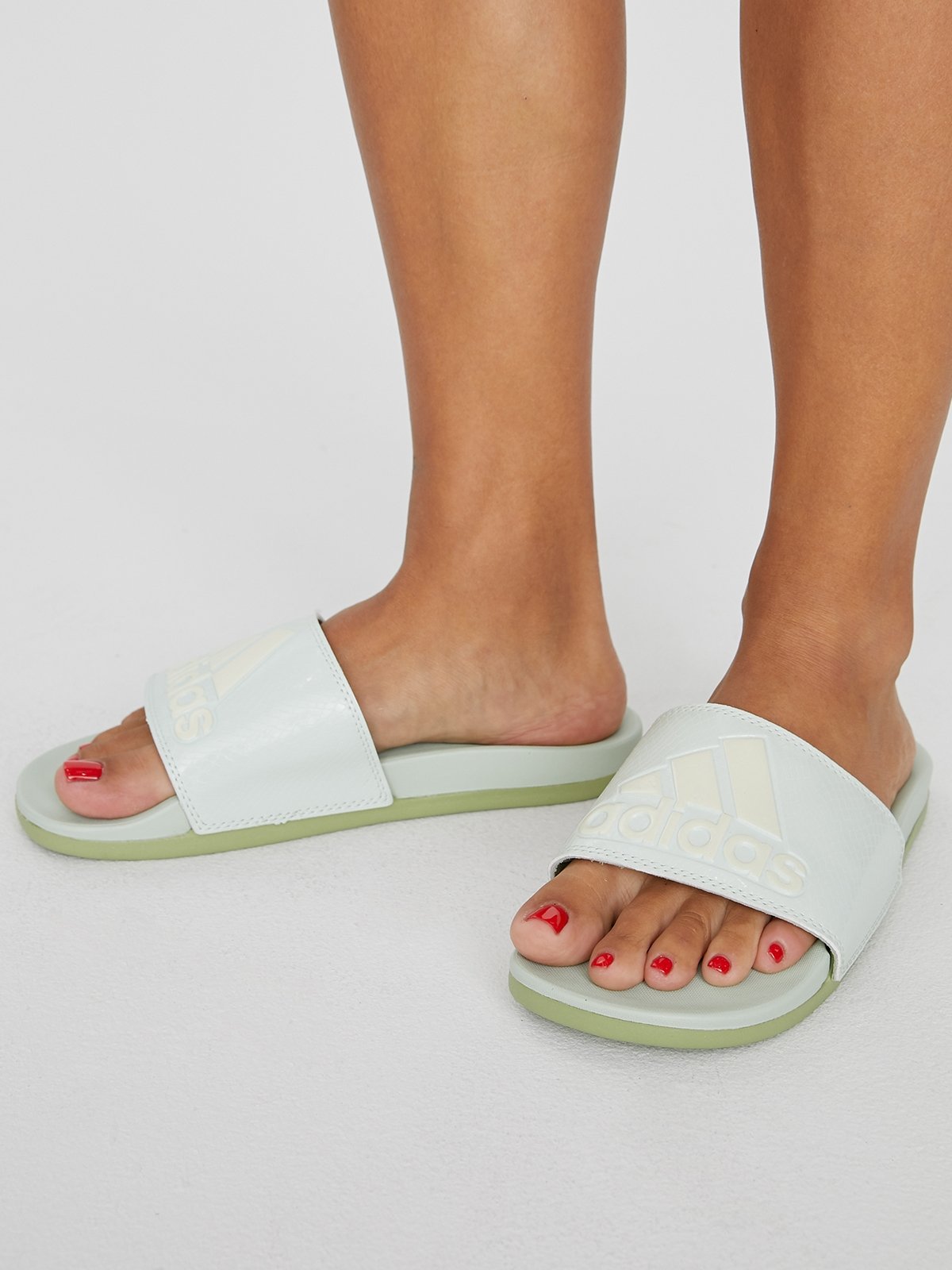 adidas Adilette Comfort Linen Green Zero Metalic Magic Lime