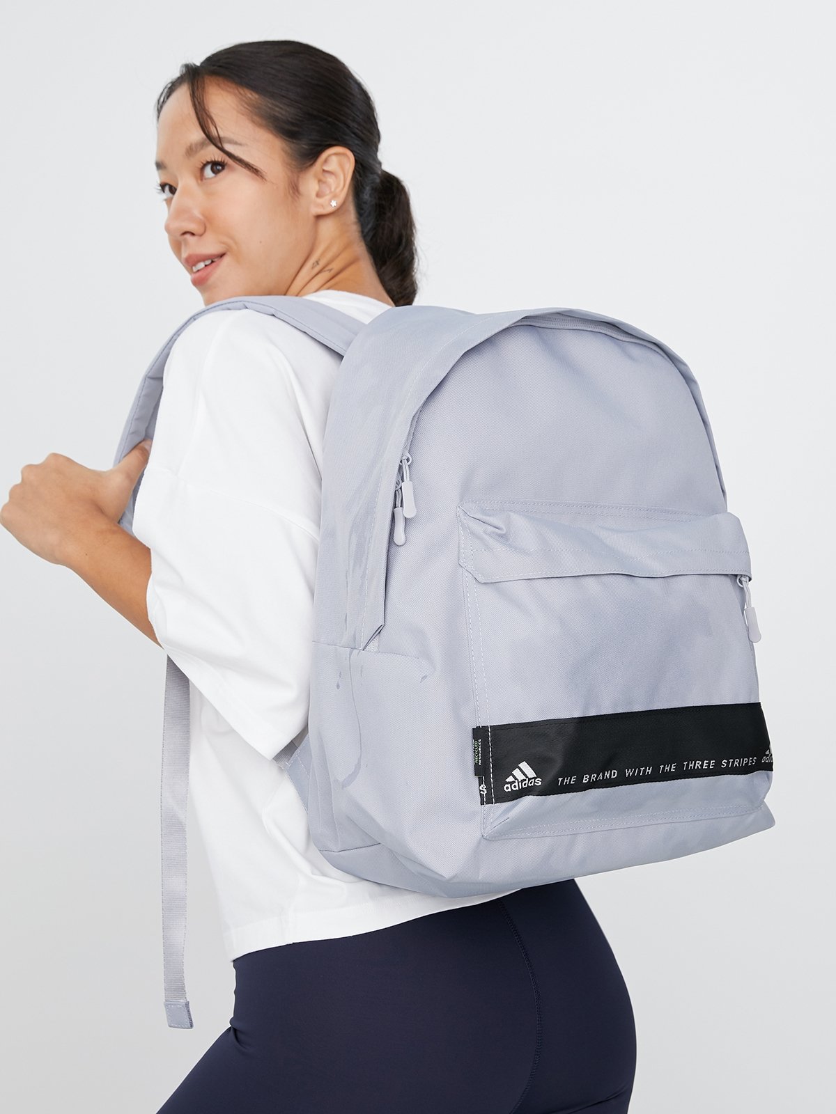 Adidas backpack silver clearance