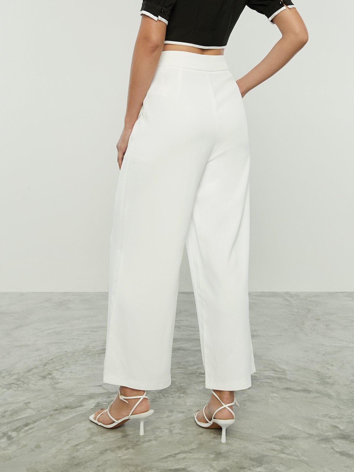 White discount palazzo pants