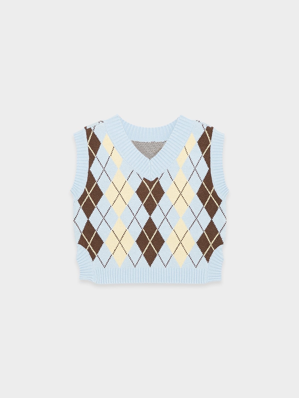 Argyle new arrivals sleeveless sweater