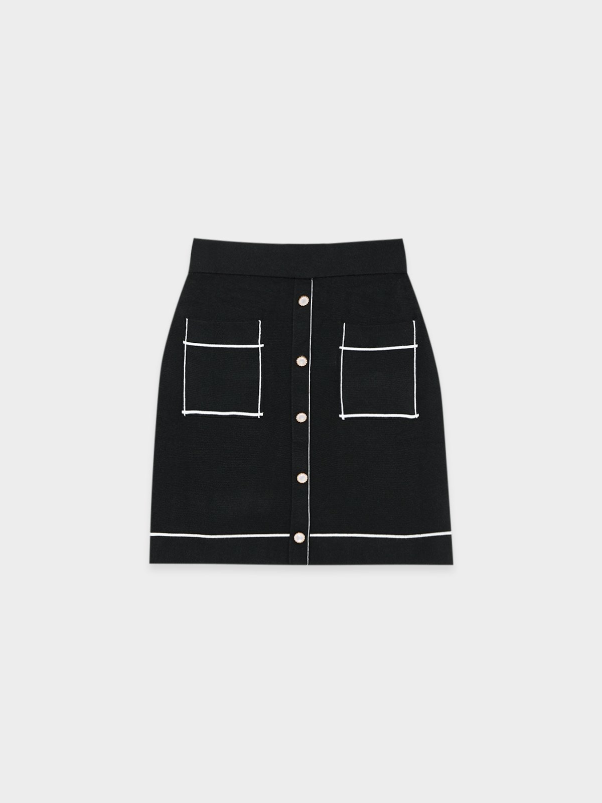 Short black skirt pockets on sale