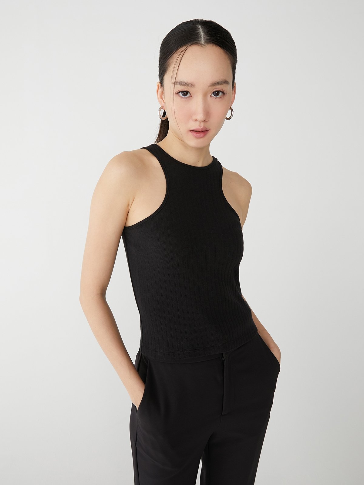 Basic Tank Top Black Pomelo Fashion
