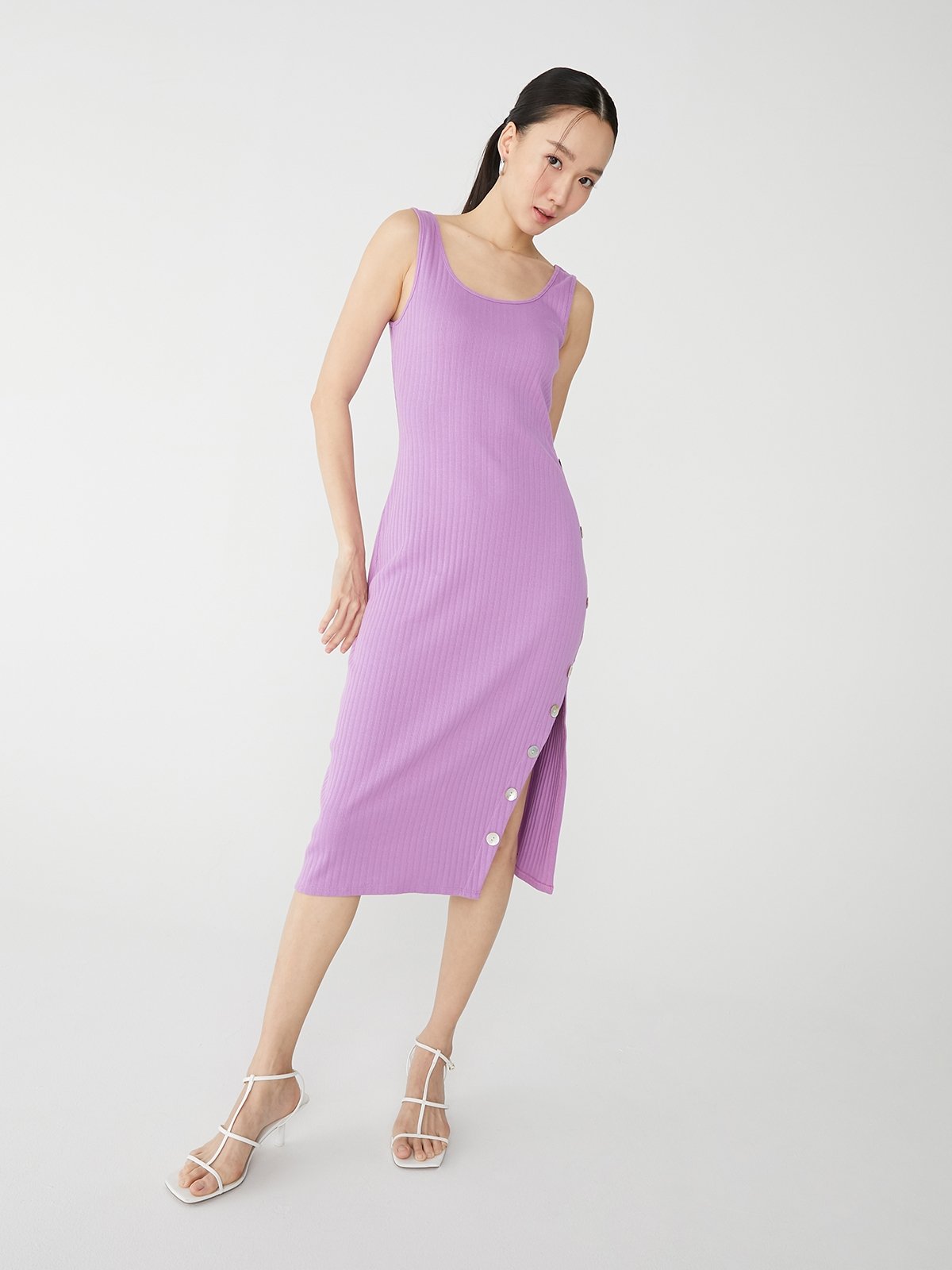 Purple best sale sleeveless dress