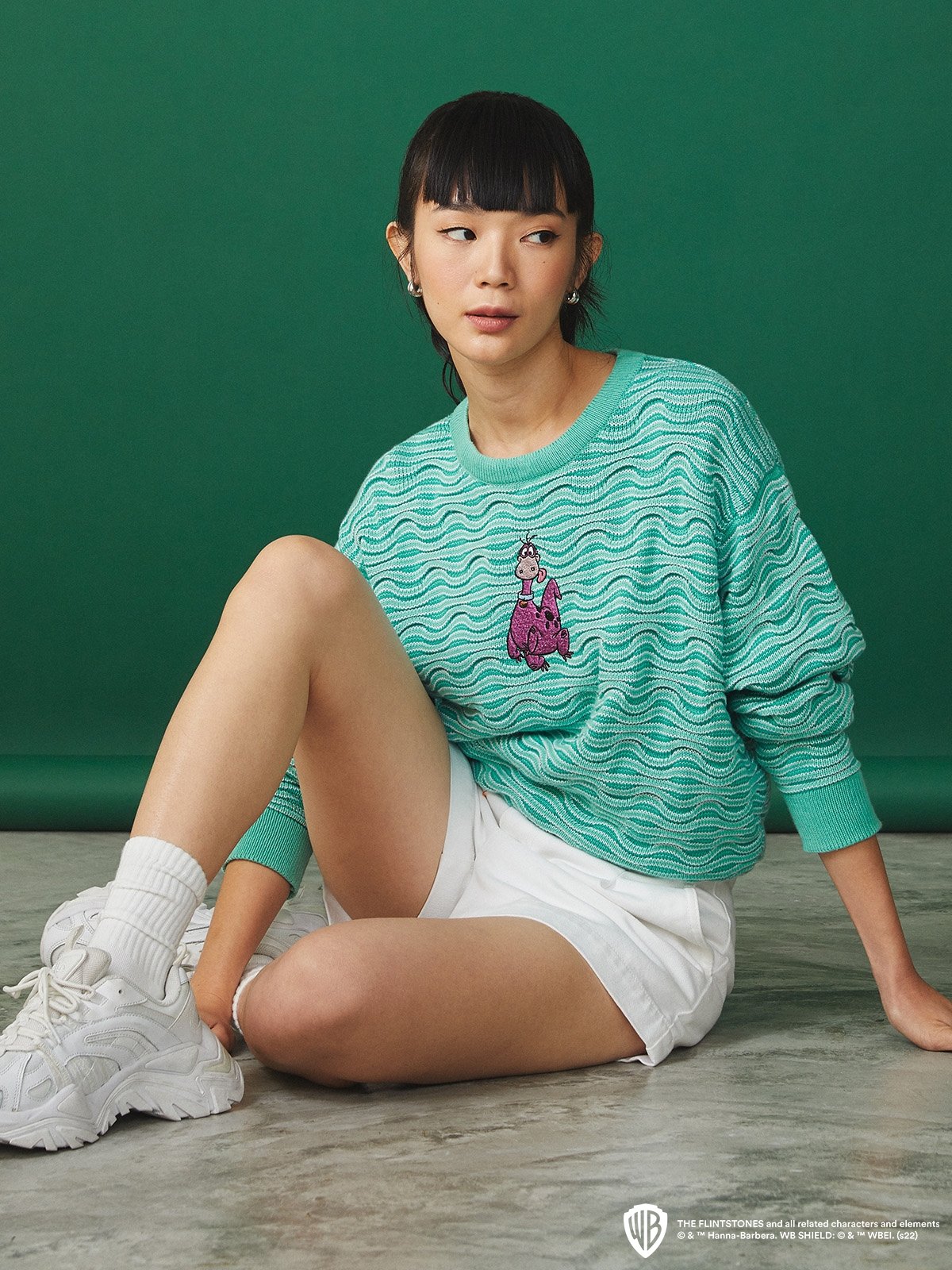 the-flintstones-pomelo-dino-embroidered-sweater-green-pomelo-fashion