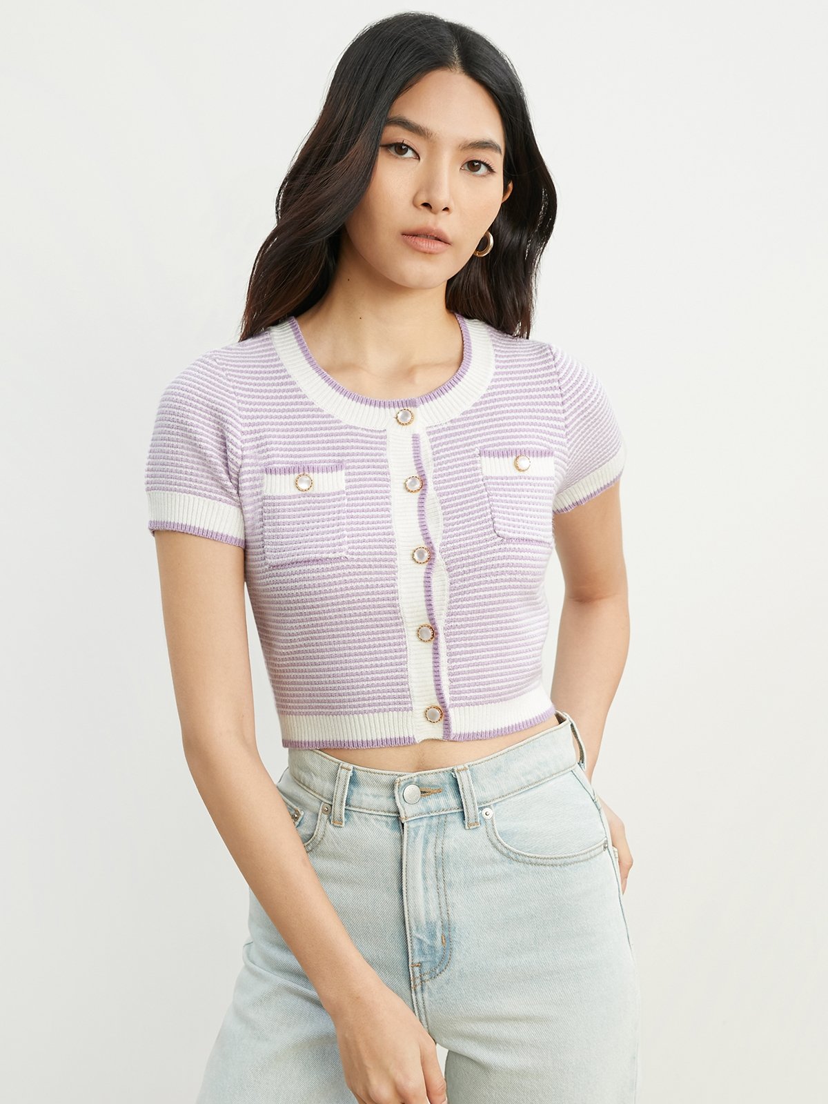Pink short sleeve cardigan sale
