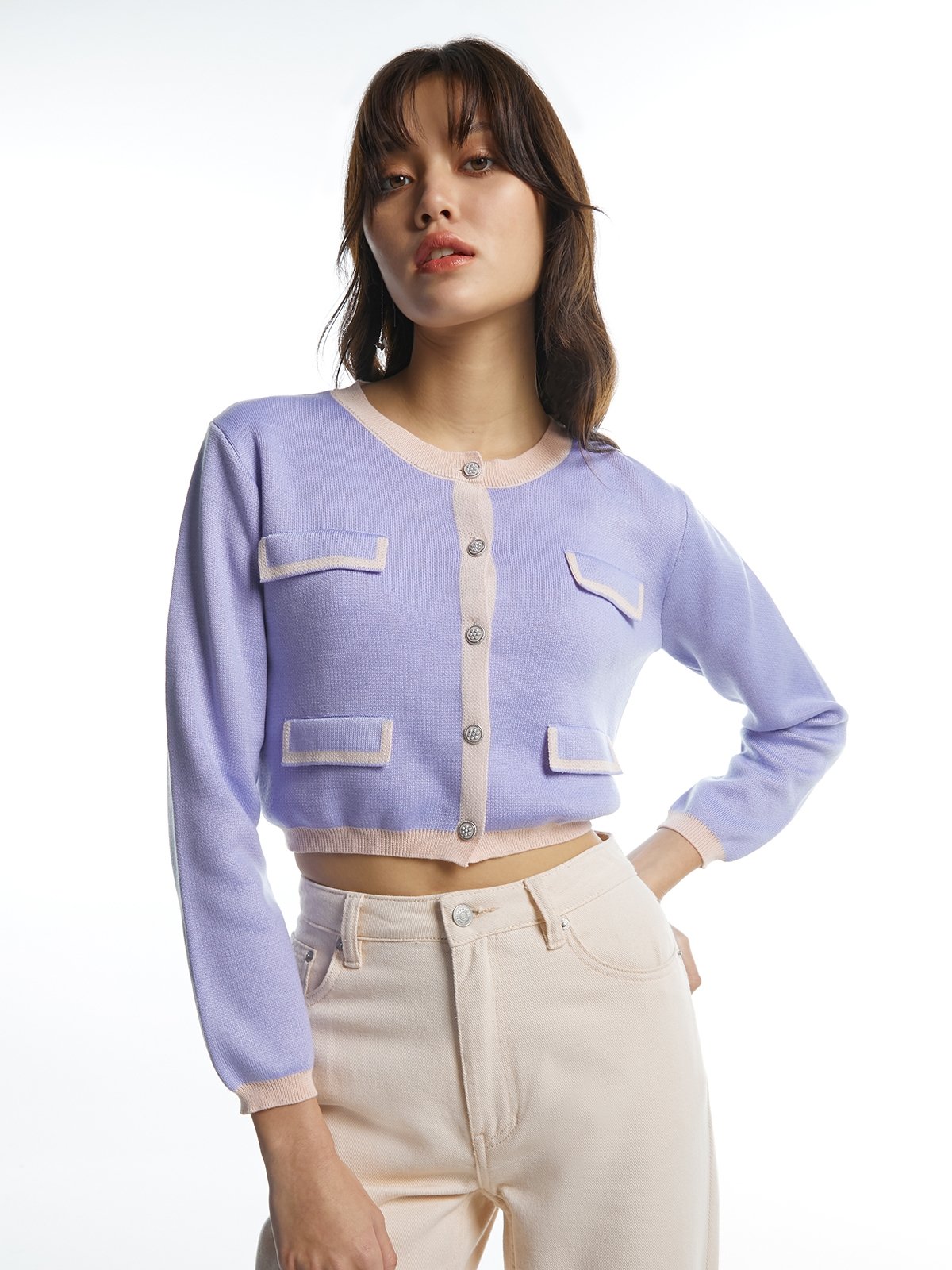 Pocket Cardigan Lavender
