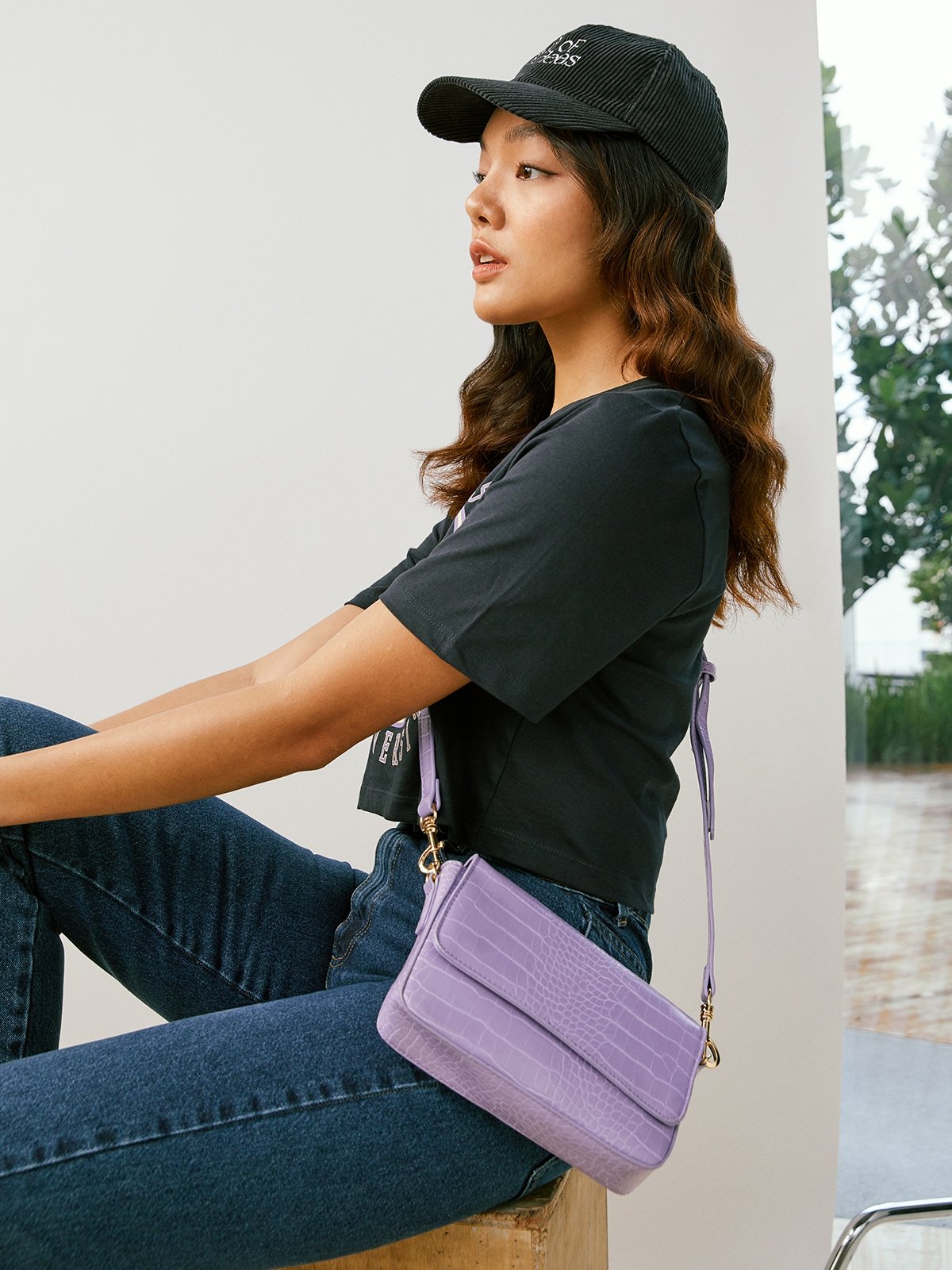 Lilac cross body bag on sale