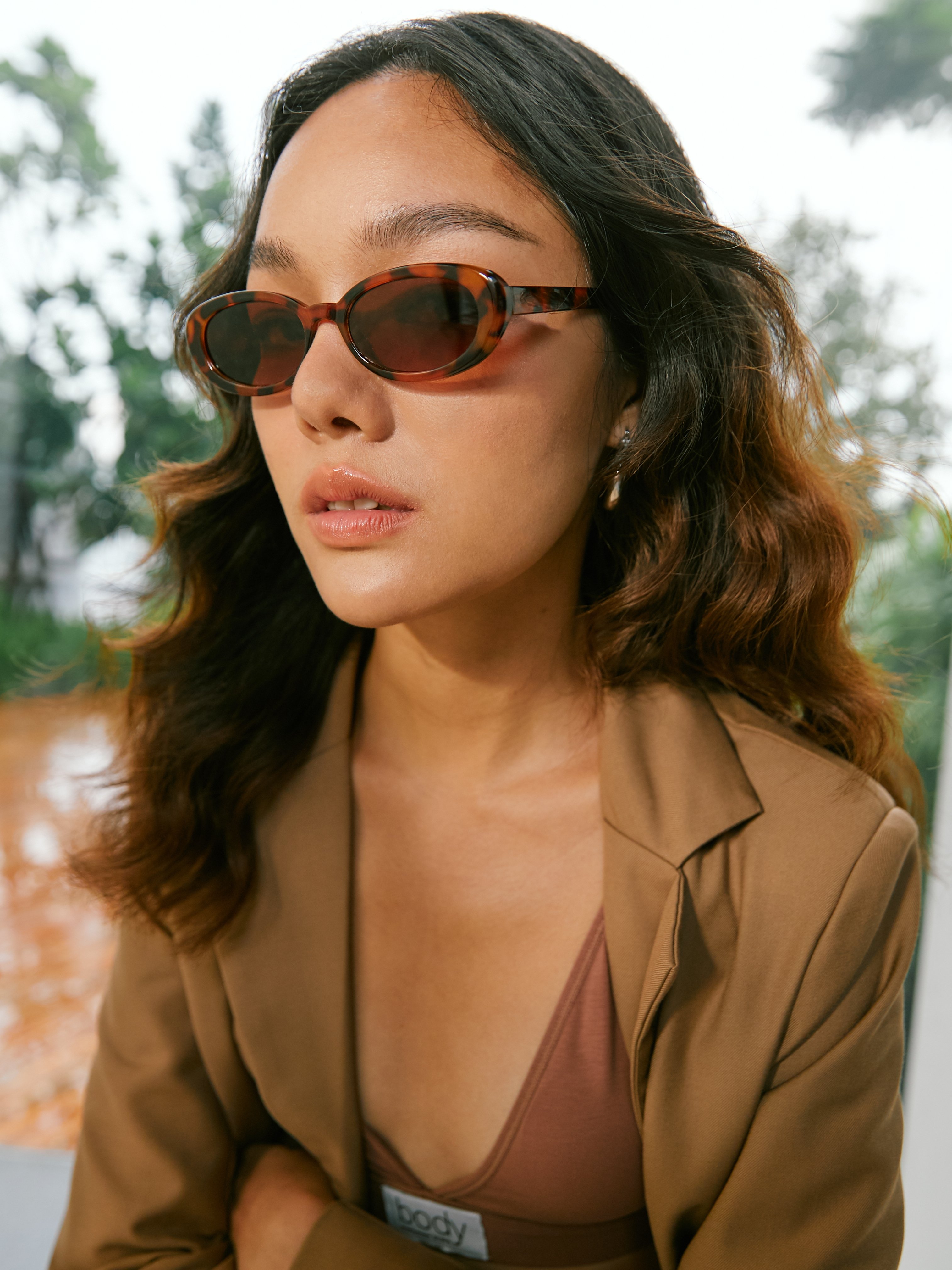 Ophelia Oval Sunglasses Tort Pomelo Fashion