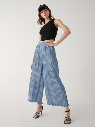 VICKTEERUT x Pomelo Sustainable High Waist Flare Pants - Pink