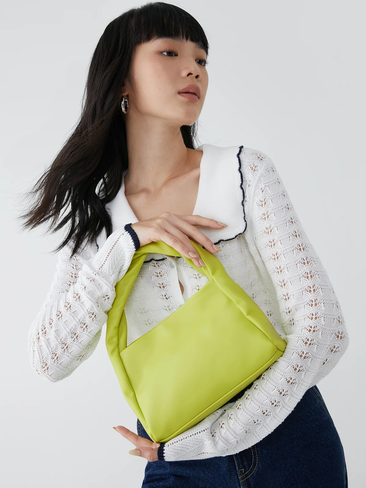 Mini Pomelo Mini Comfy Shoulder Bag - Green - Pomelo Fashion